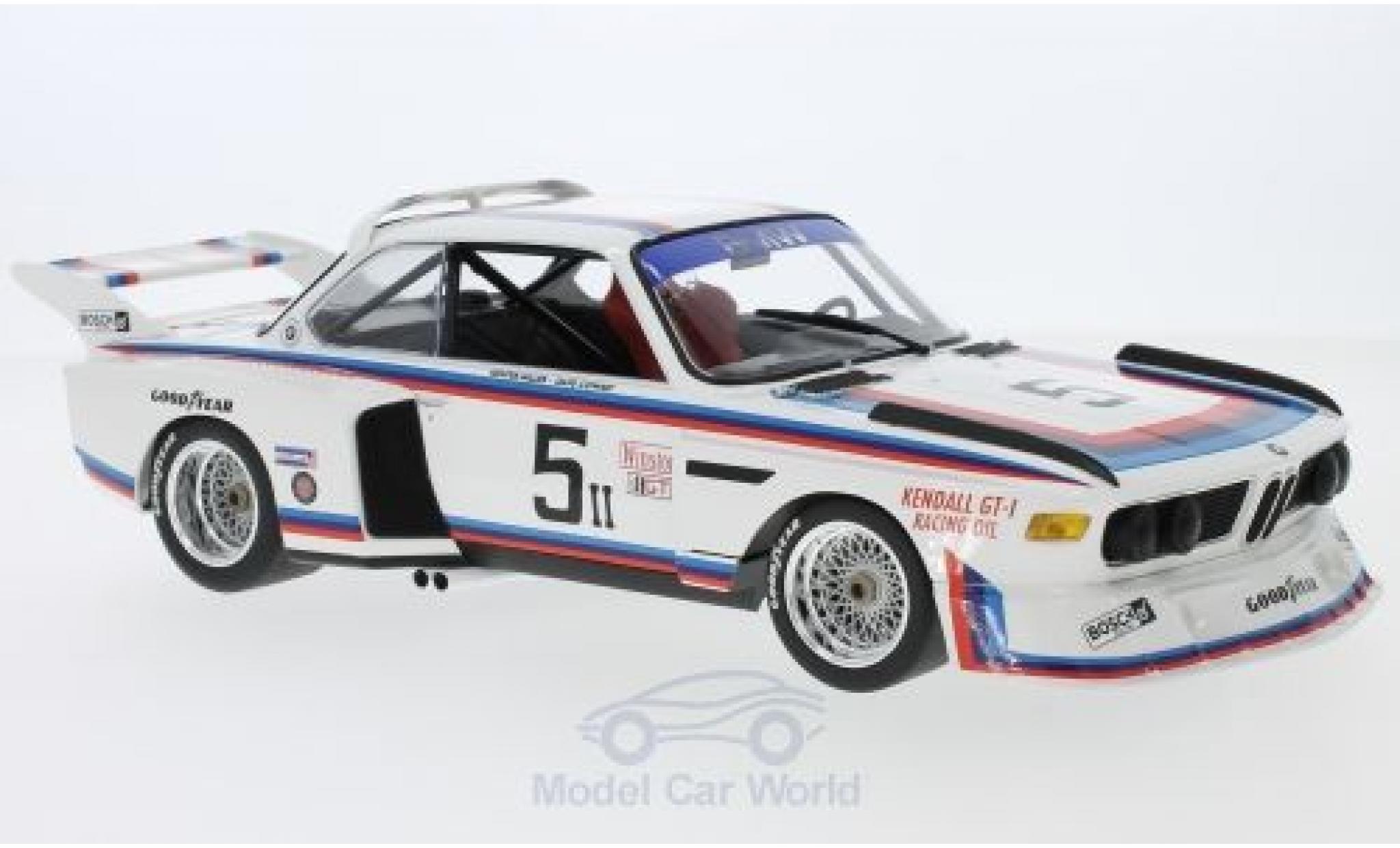 Bmw 3.5 1/18 Minichamps CSL No.5 6h Watkins Glen 1979 G.Miller/D.Cowart modellino in miniatura