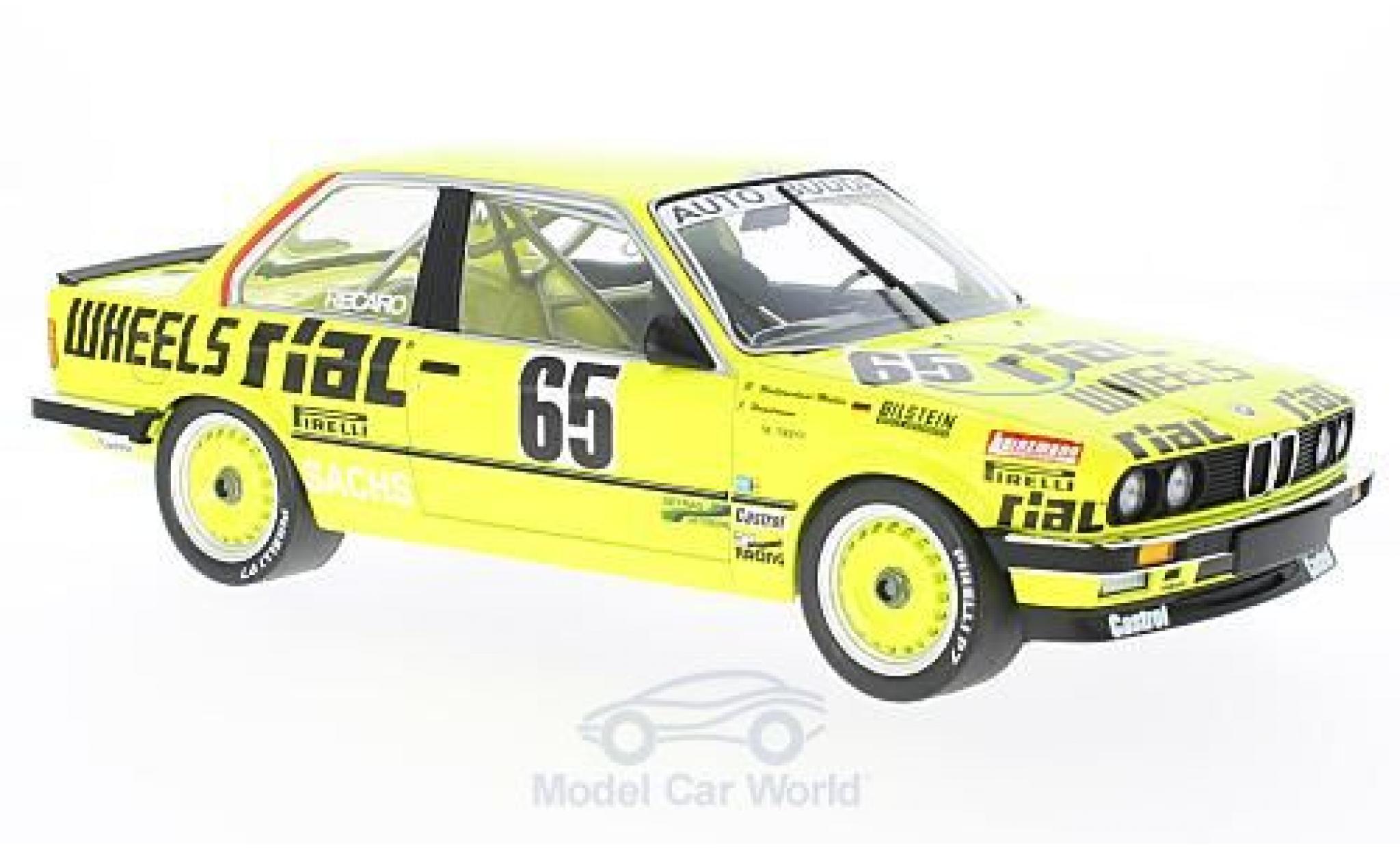 Bmw 325 1/18 Minichamps i No.65 Auto Budde Team Rial 24h Nürburgring 1986 J.Hamelmann/R.Walterscheid-Müller/M.Trint modellino in miniatura