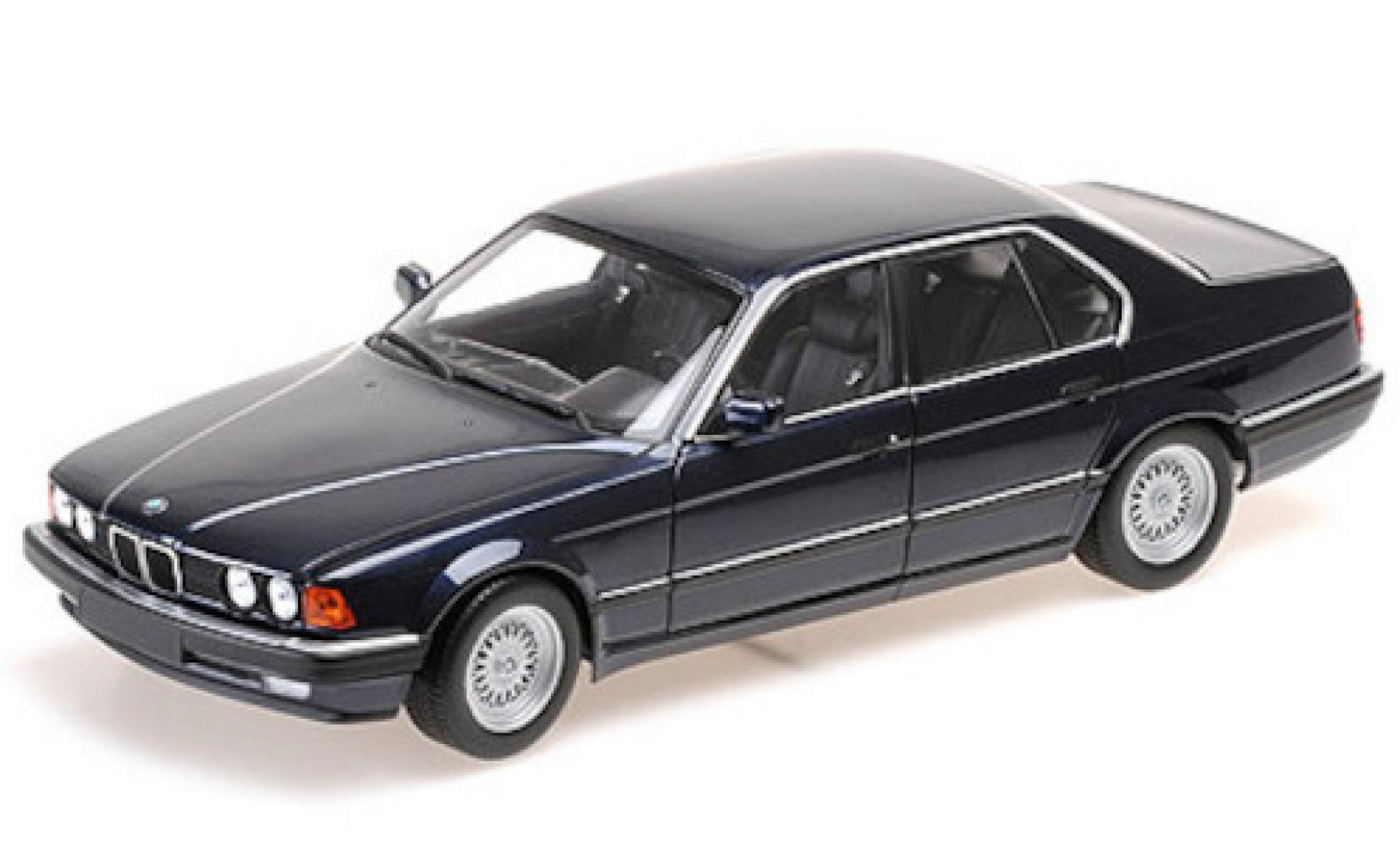 Bmw 730 1/18 Minichamps i (E32) metallico blu 1986 modellino in miniatura