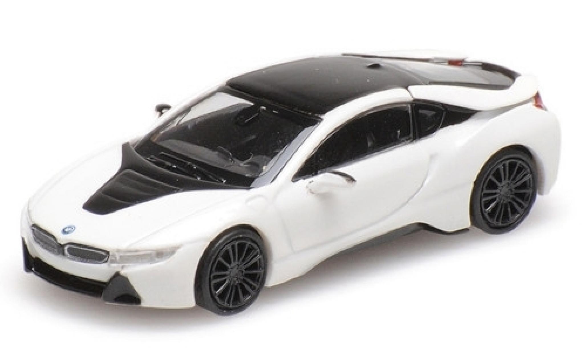 Bmw i8 1/87 Minichamps Coupe metallico bianco 2015 modellino in miniatura