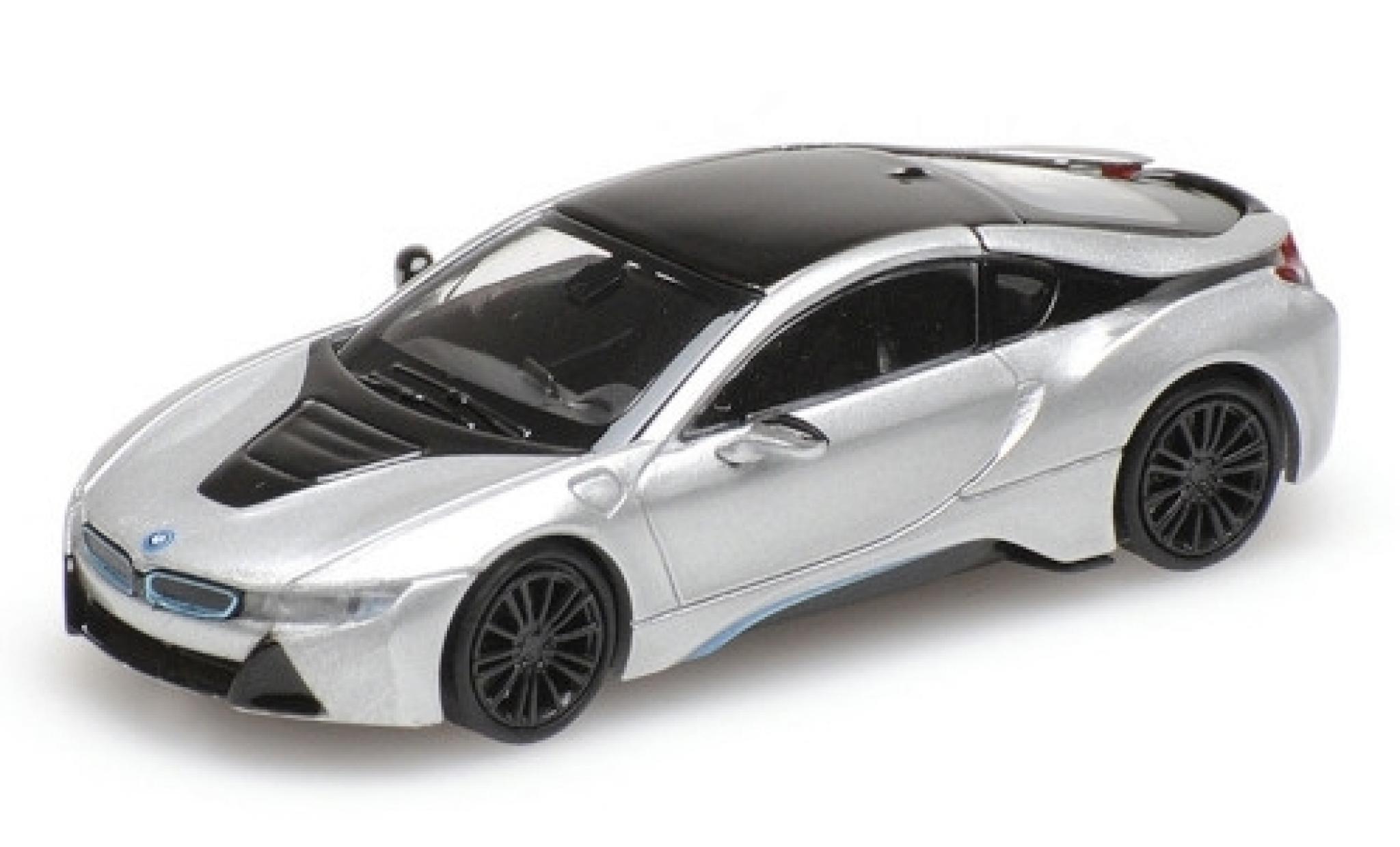 Bmw i8 1/87 Minichamps Coupe grigio 2015 modellino in miniatura