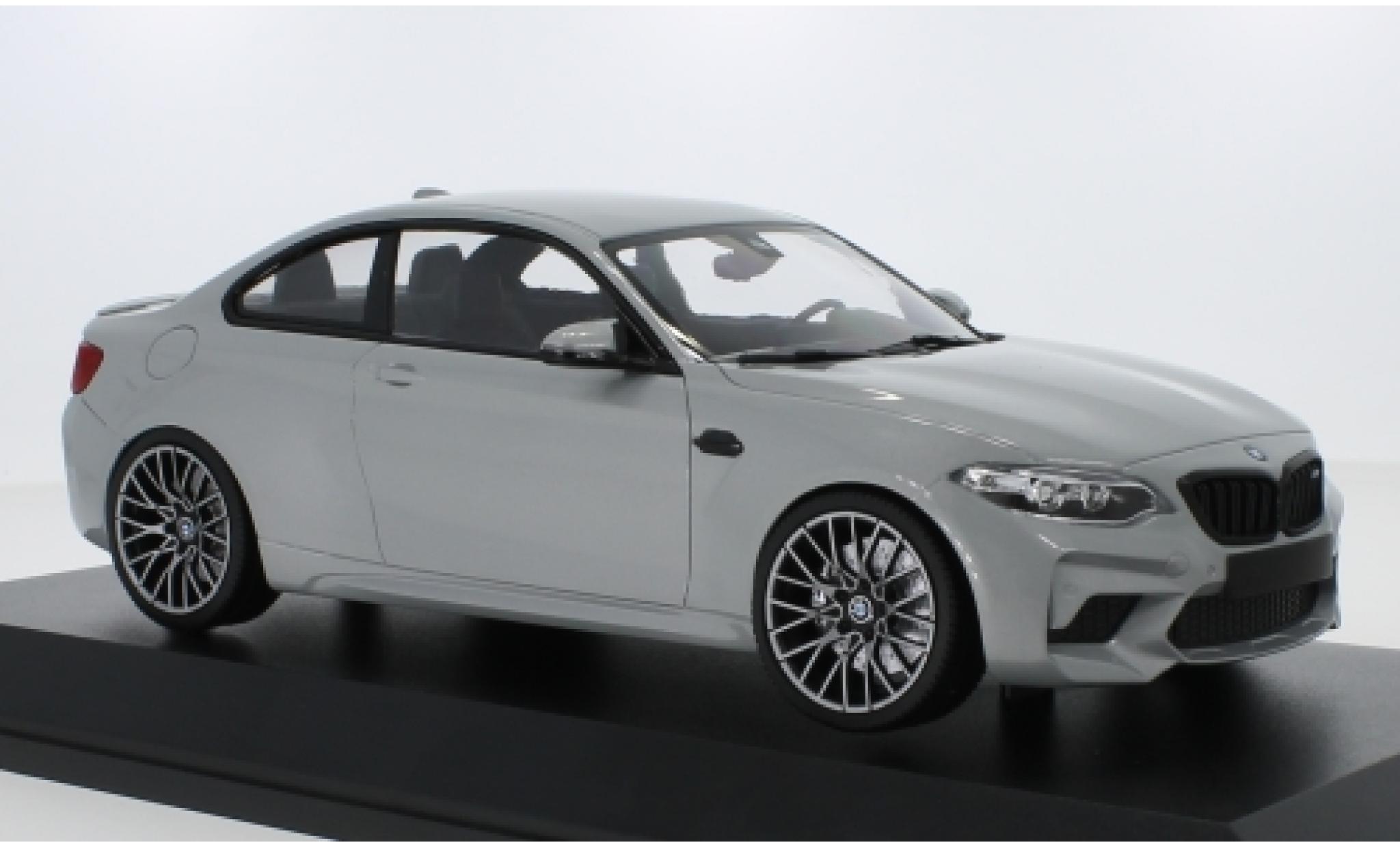 Bmw M2 1/18 Minichamps Competition (F22) grigio 2019 modellino in miniatura