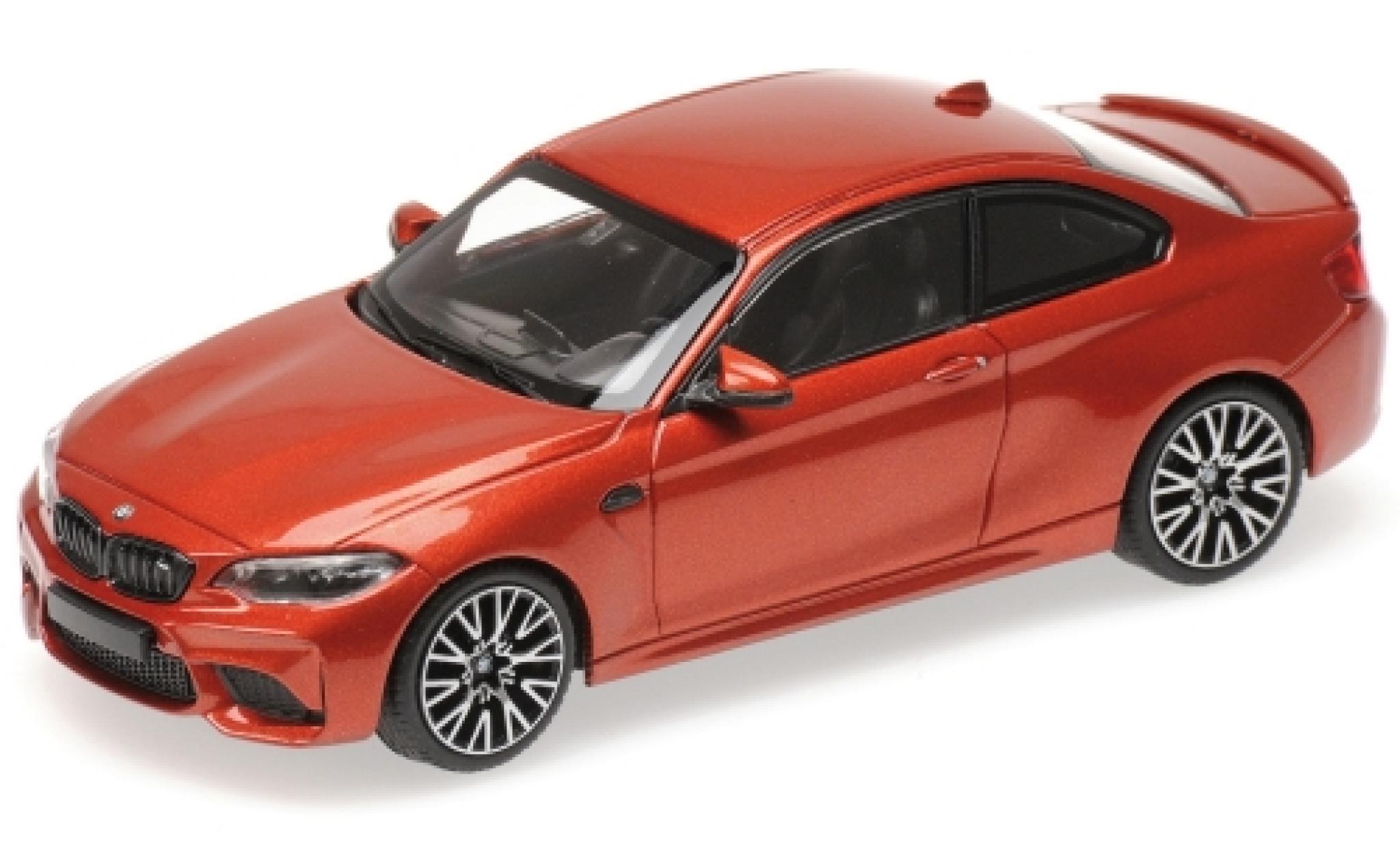 Bmw M2 1/43 Minichamps Competition metallico orange 2019 modellino in miniatura