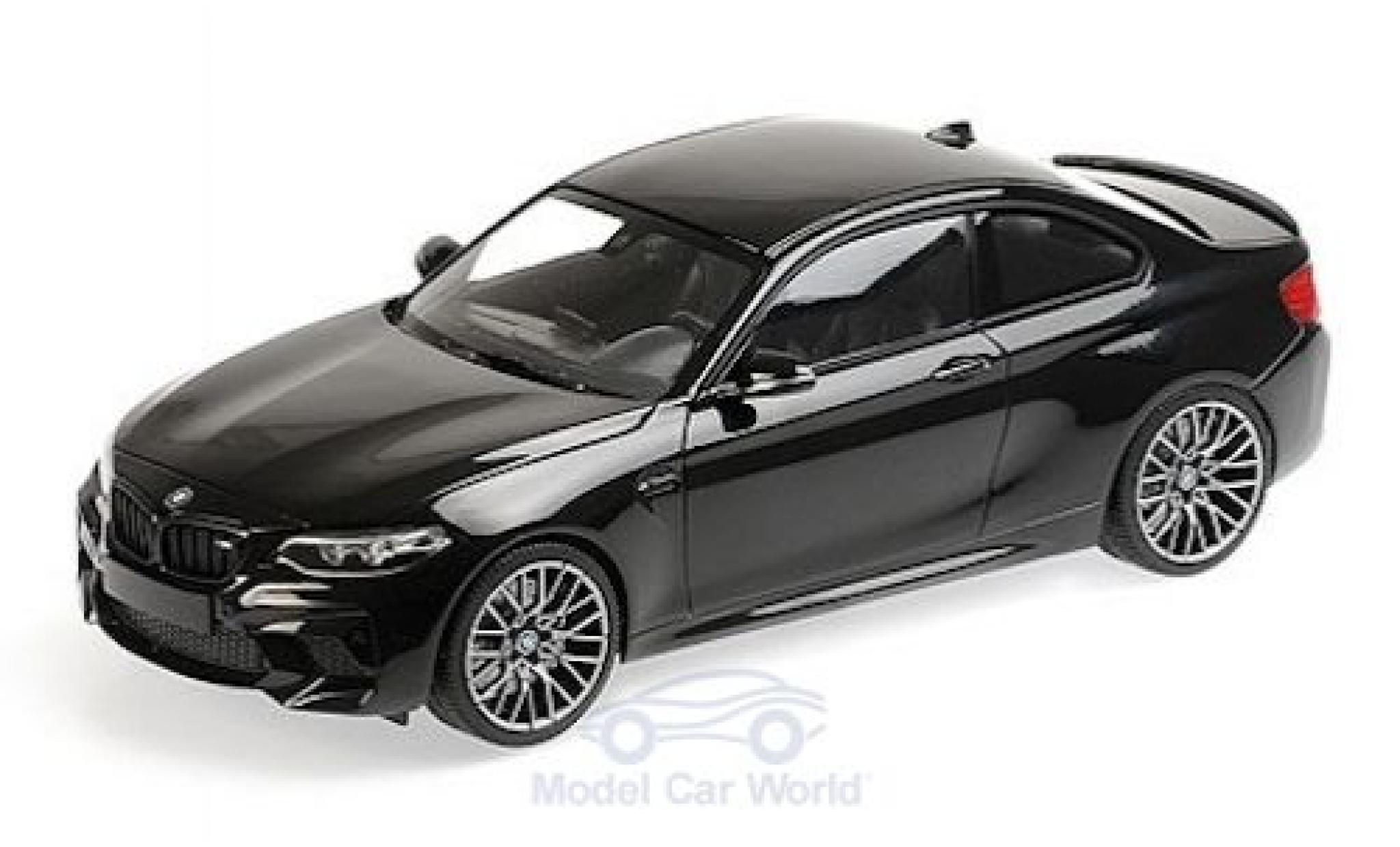 Bmw M2 1/18 Minichamps Competition metallico nero 2019 modellino in miniatura