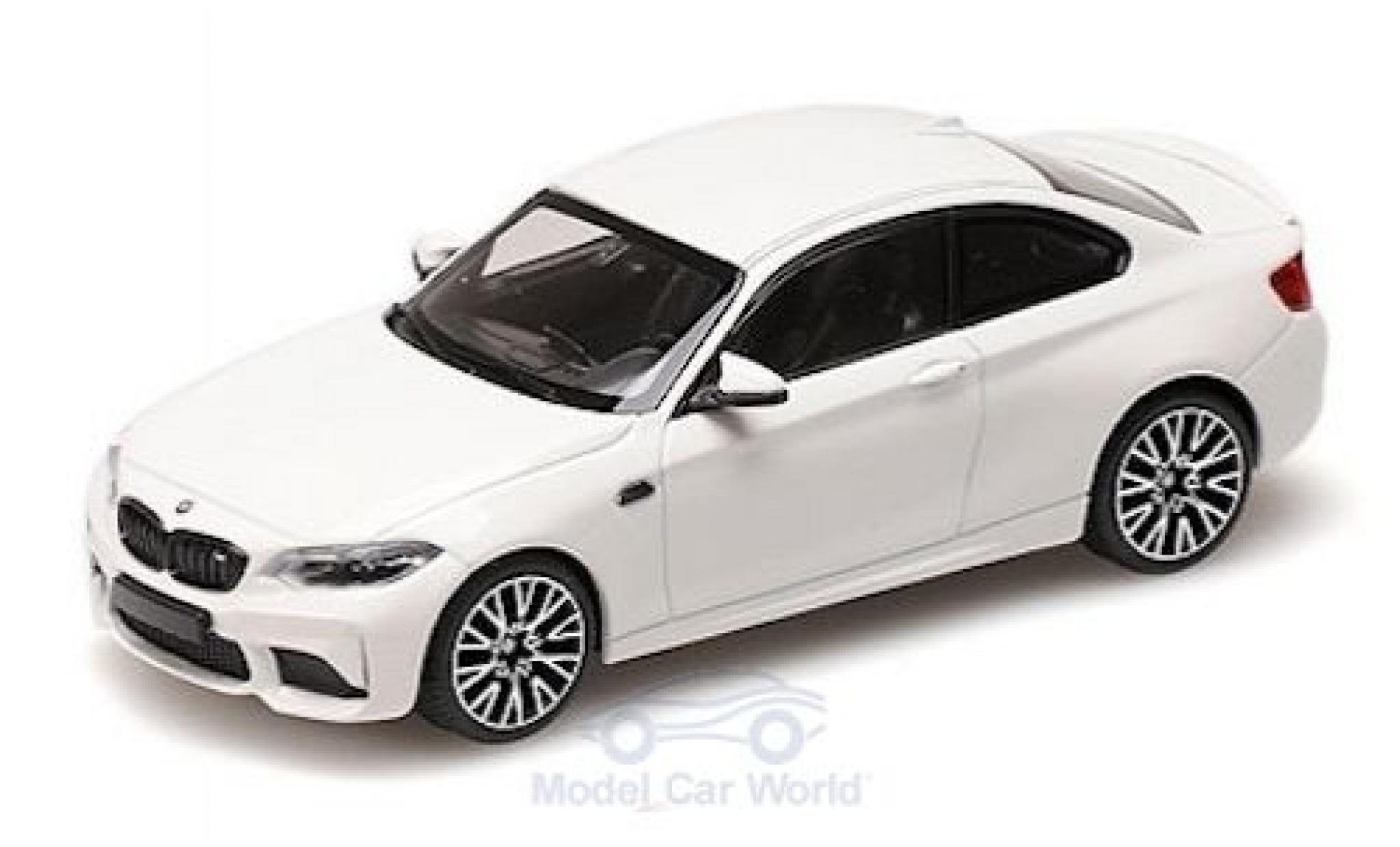 Bmw M2 1/43 Minichamps Competition bianco 2019 modellino in miniatura