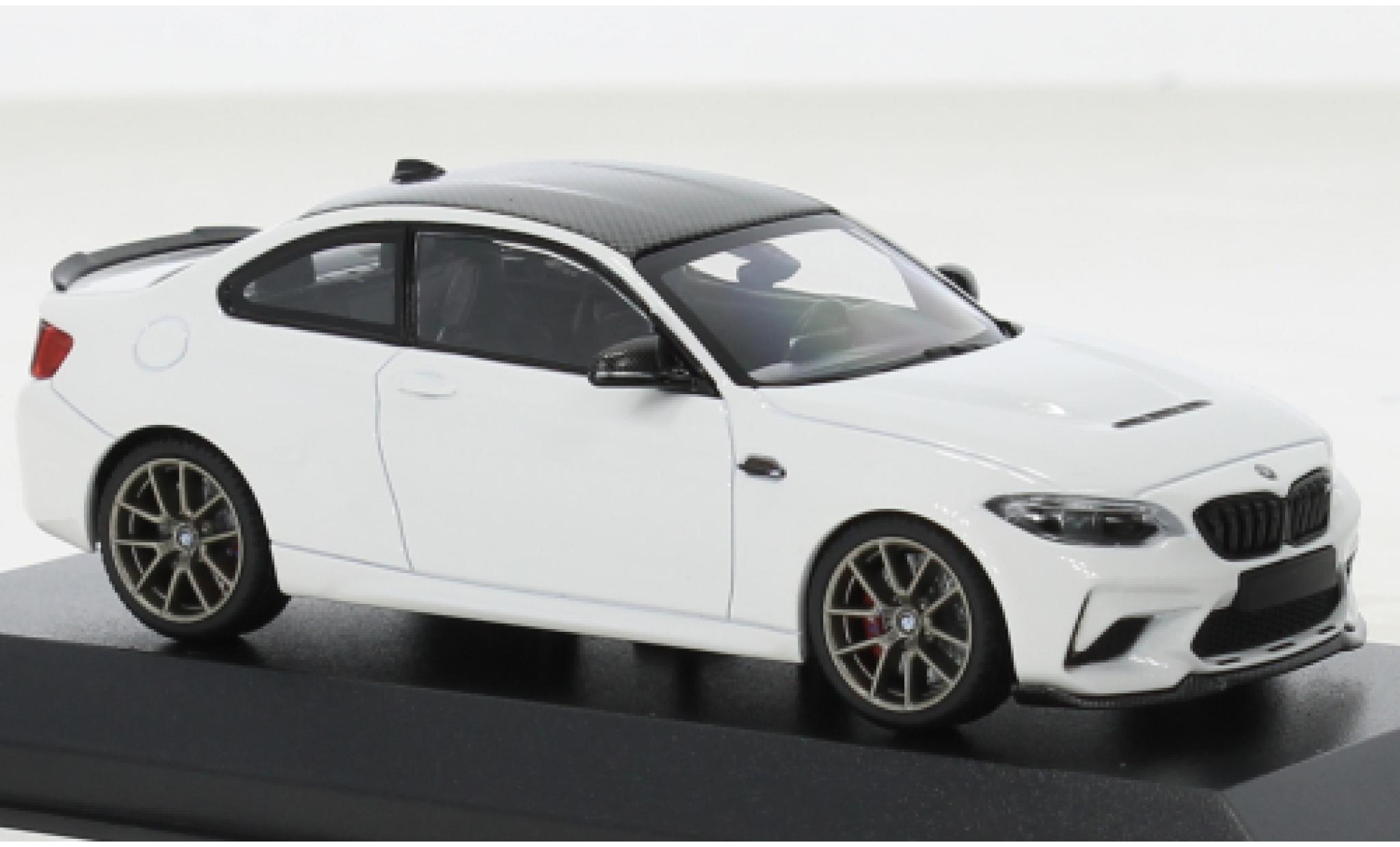 Bmw M2 1/43 Minichamps CS weiss 2020 1:43 modellino in miniatura