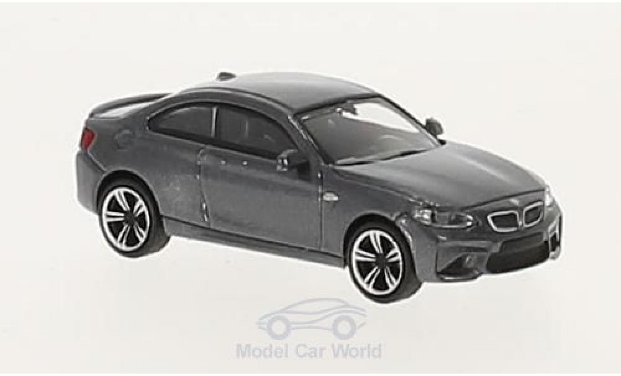 Bmw M2 1/87 Minichamps metallico grigio 2016 modellino in miniatura