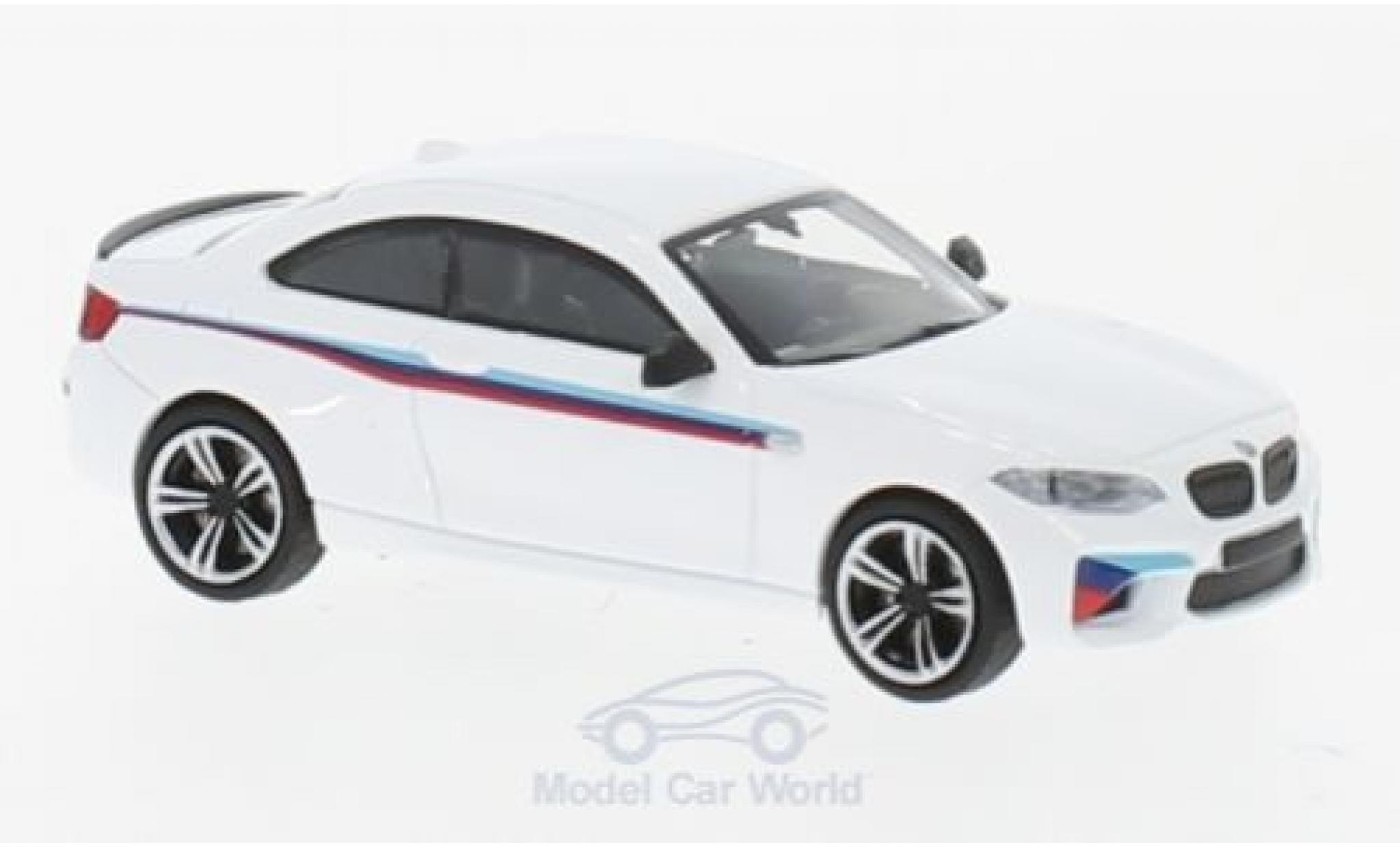 Bmw M2 1/87 Minichamps bianco 2016 Presentation modellino in miniatura