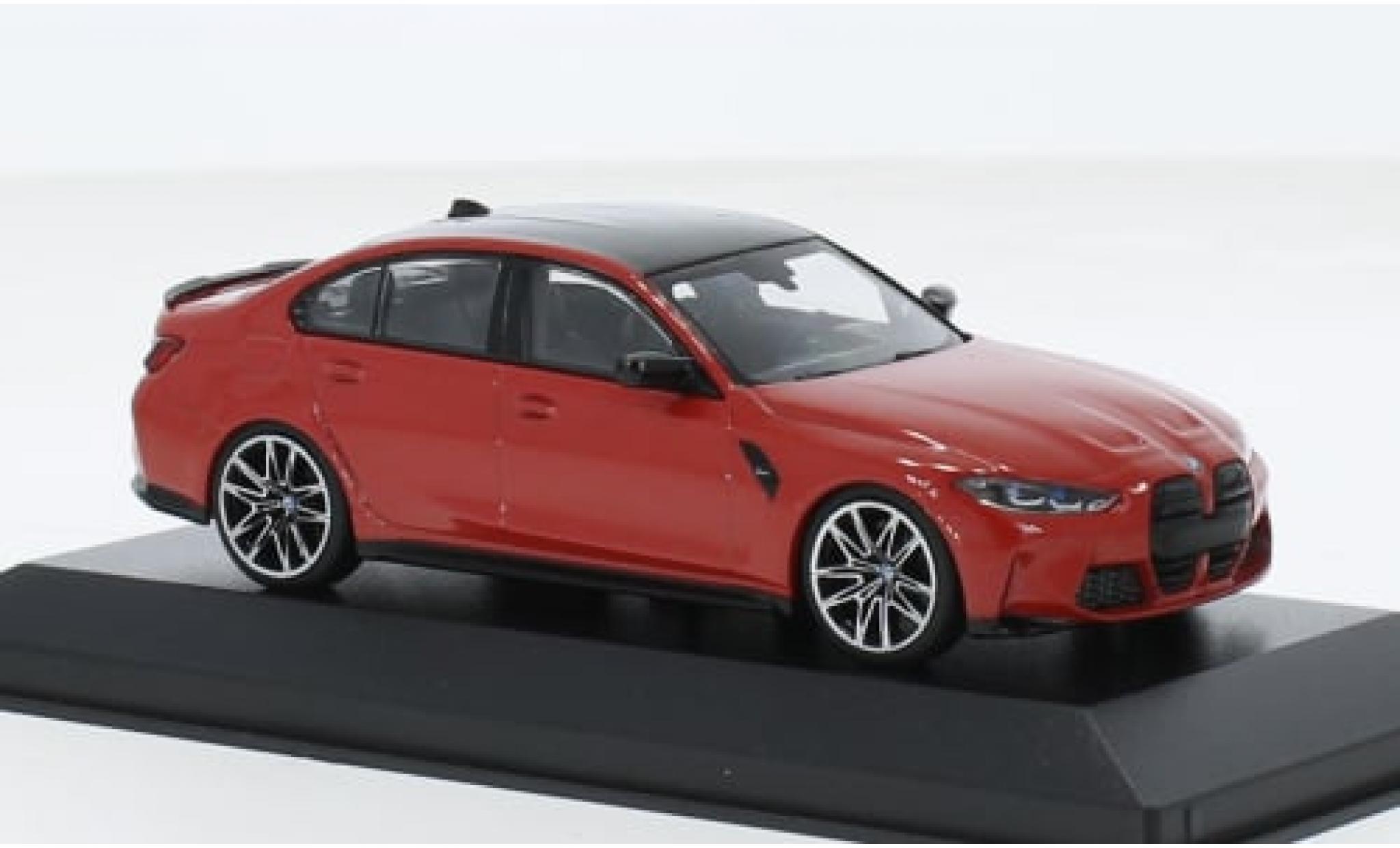Bmw M3 1/43 Minichamps Competition (G80) metallise rot/carbon 2020 1:43 modellino in miniatura