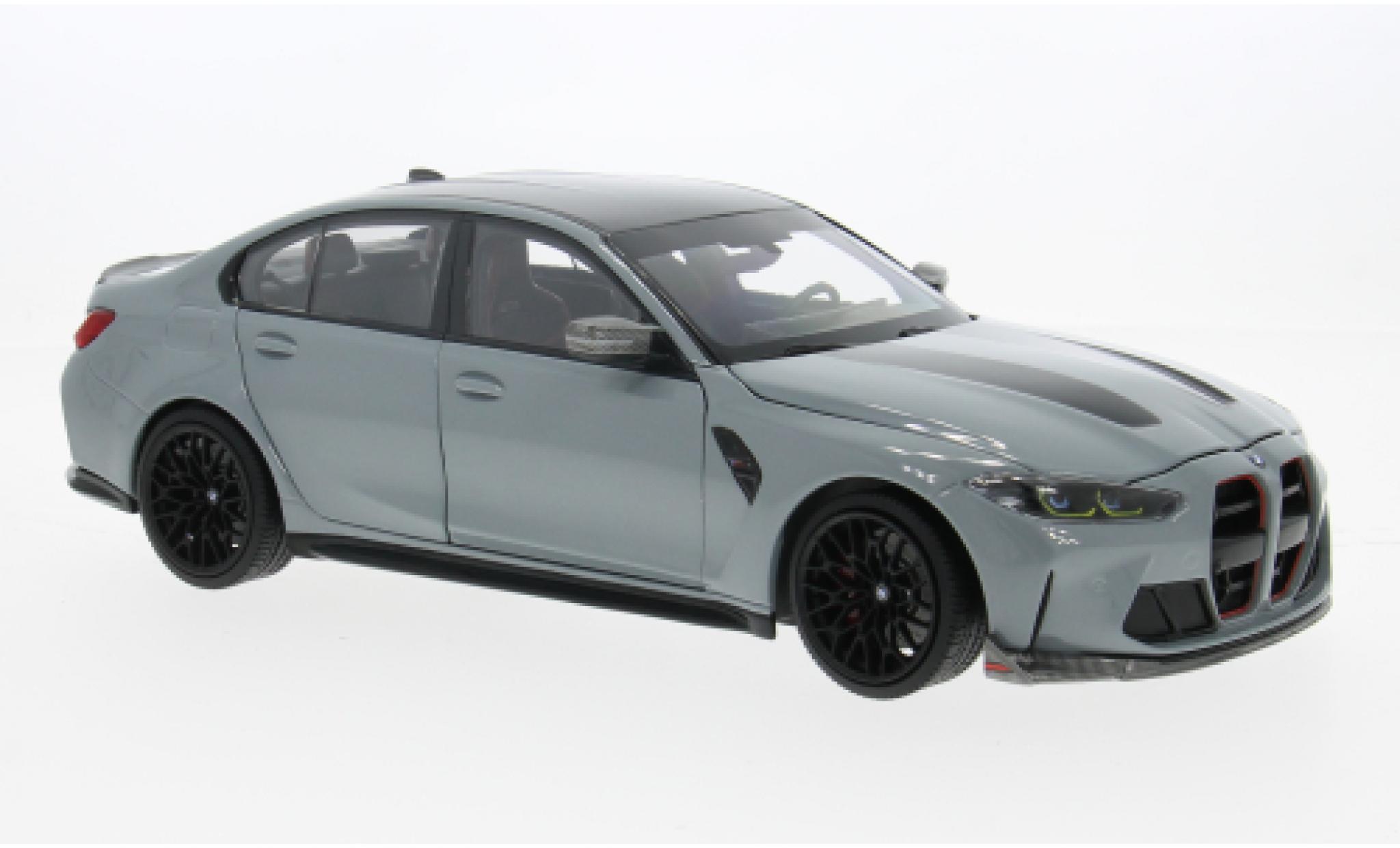 Bmw M3 Minichamps CS metallise grau 2023 1:18 modellino in miniatura