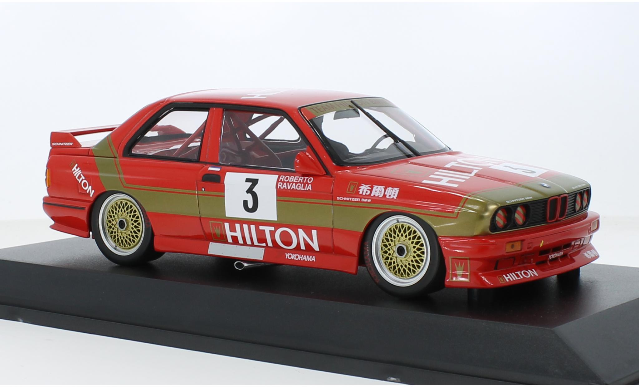 Bmw M3 1/18 Minichamps (E30) No.3 Schnitzer- Hilton Macau Guia Race 1987 1:18 modellino in miniatura