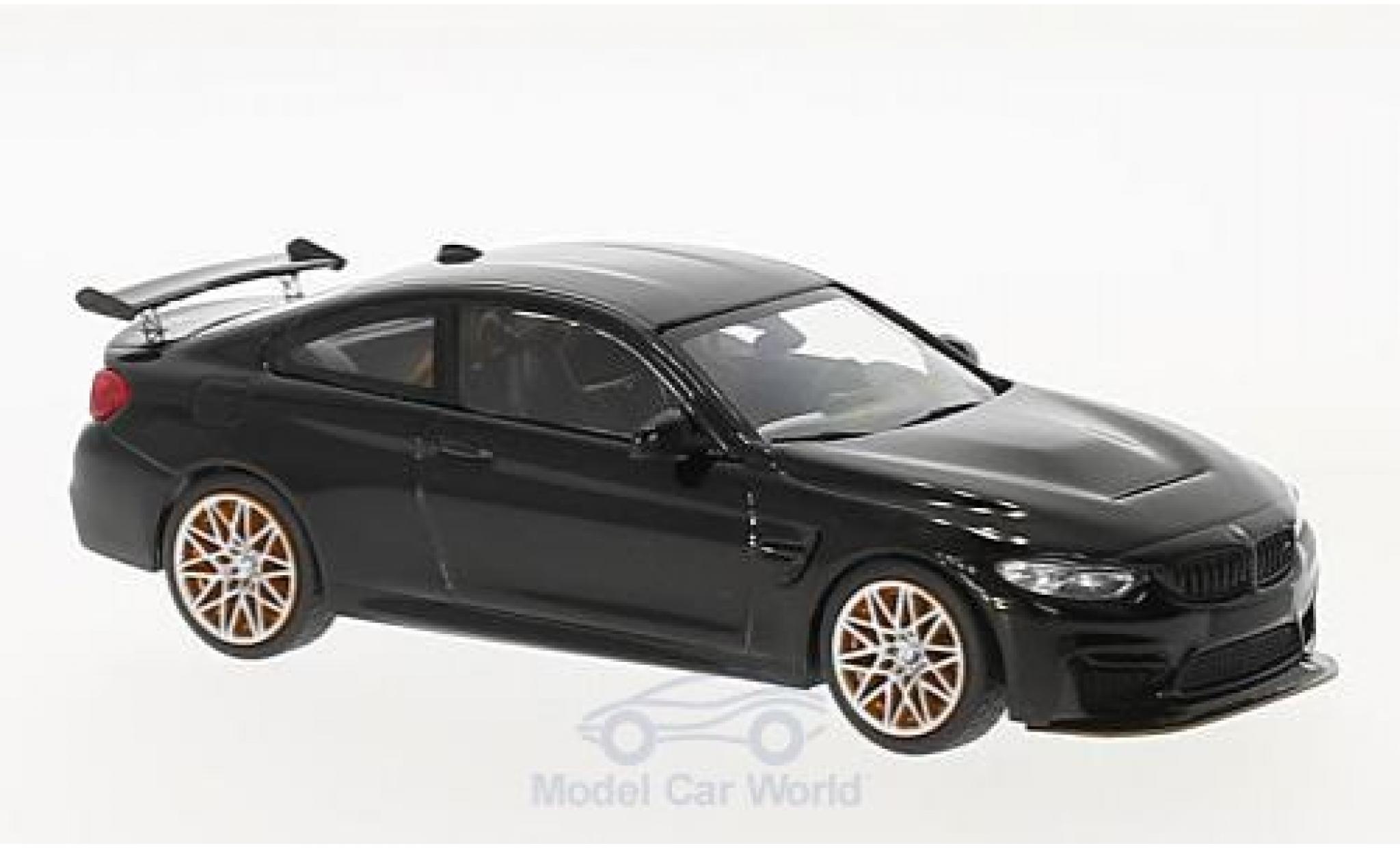 Bmw M4 1/43 Minichamps (F82) GTS metallico nero 2016 mit orangen Felgen modellino in miniatura