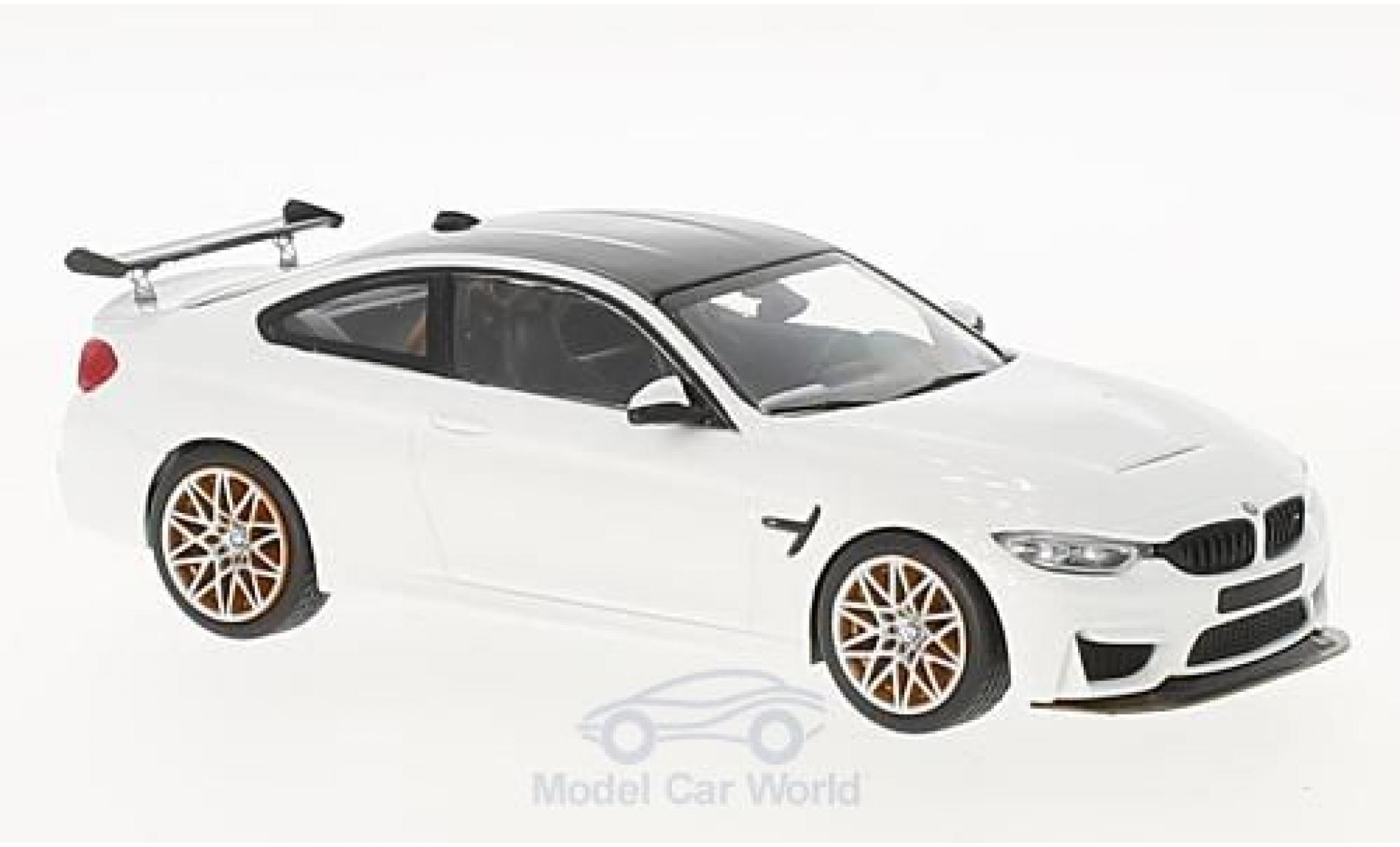 Bmw M4 1/43 Minichamps (F82) GTS bianco 2016 mit orangen Felgen modellino in miniatura