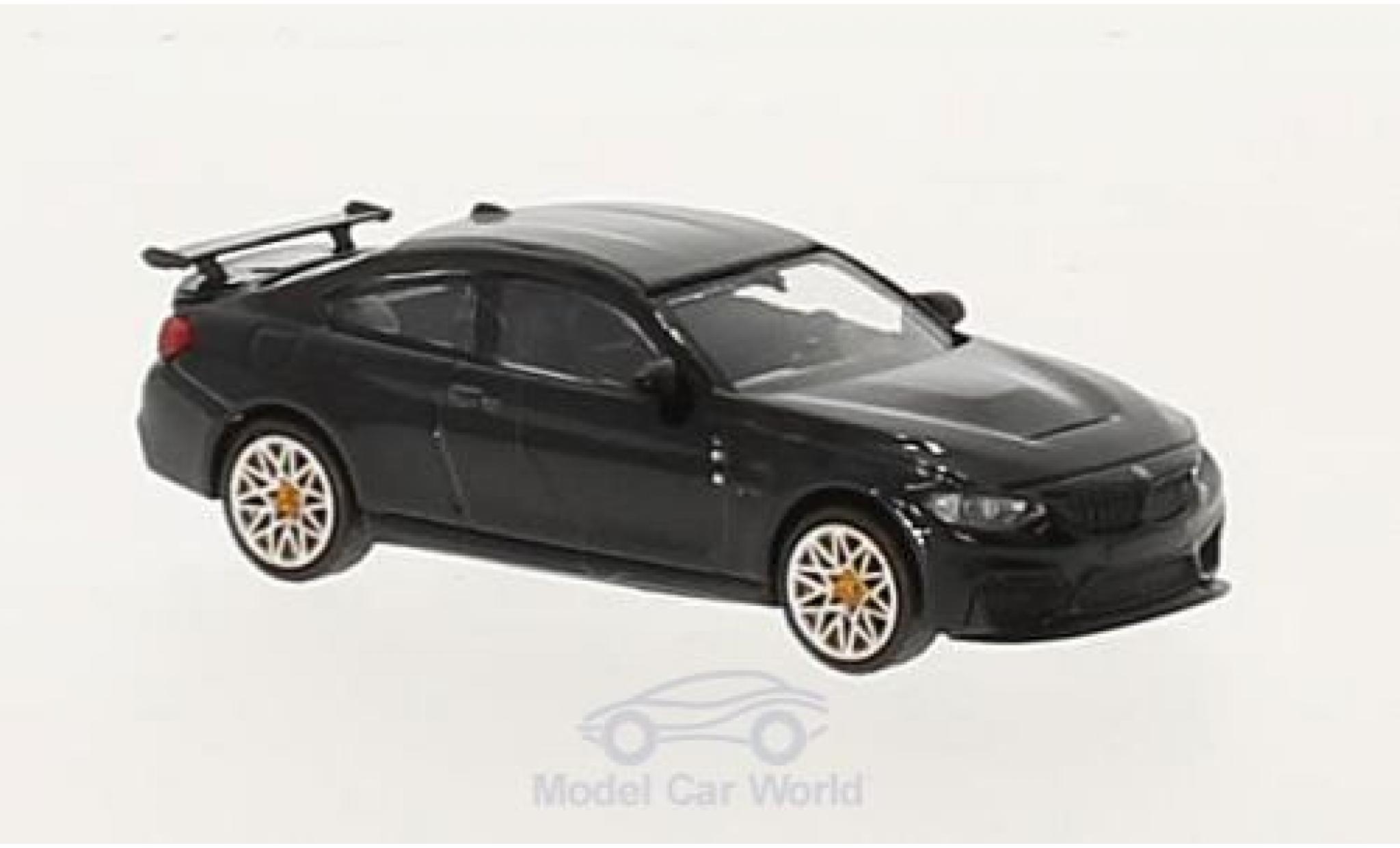 Bmw M4 1/87 Minichamps GTS nero 2016 mit orangen Felgen modellino in miniatura