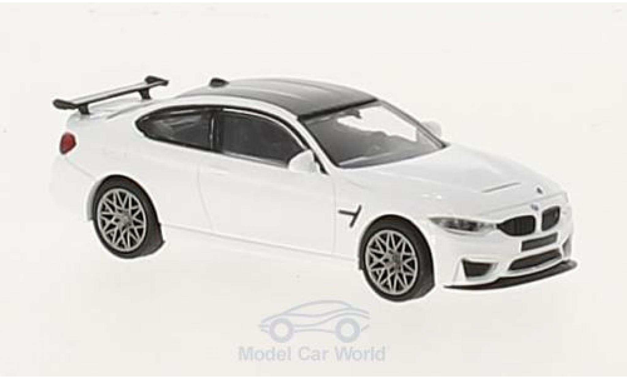 Bmw M4 1/87 Minichamps GTS bianco 2016 mit grigioen Felgen modellino in miniatura