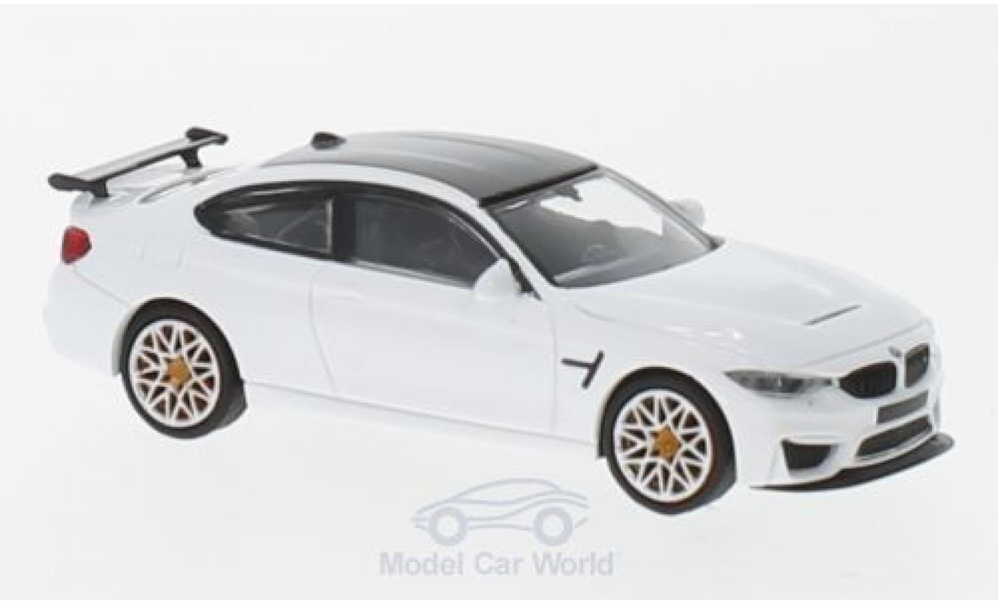 Bmw M4 1/87 Minichamps GTS bianco 2016 mit orangen Felgen modellino in miniatura