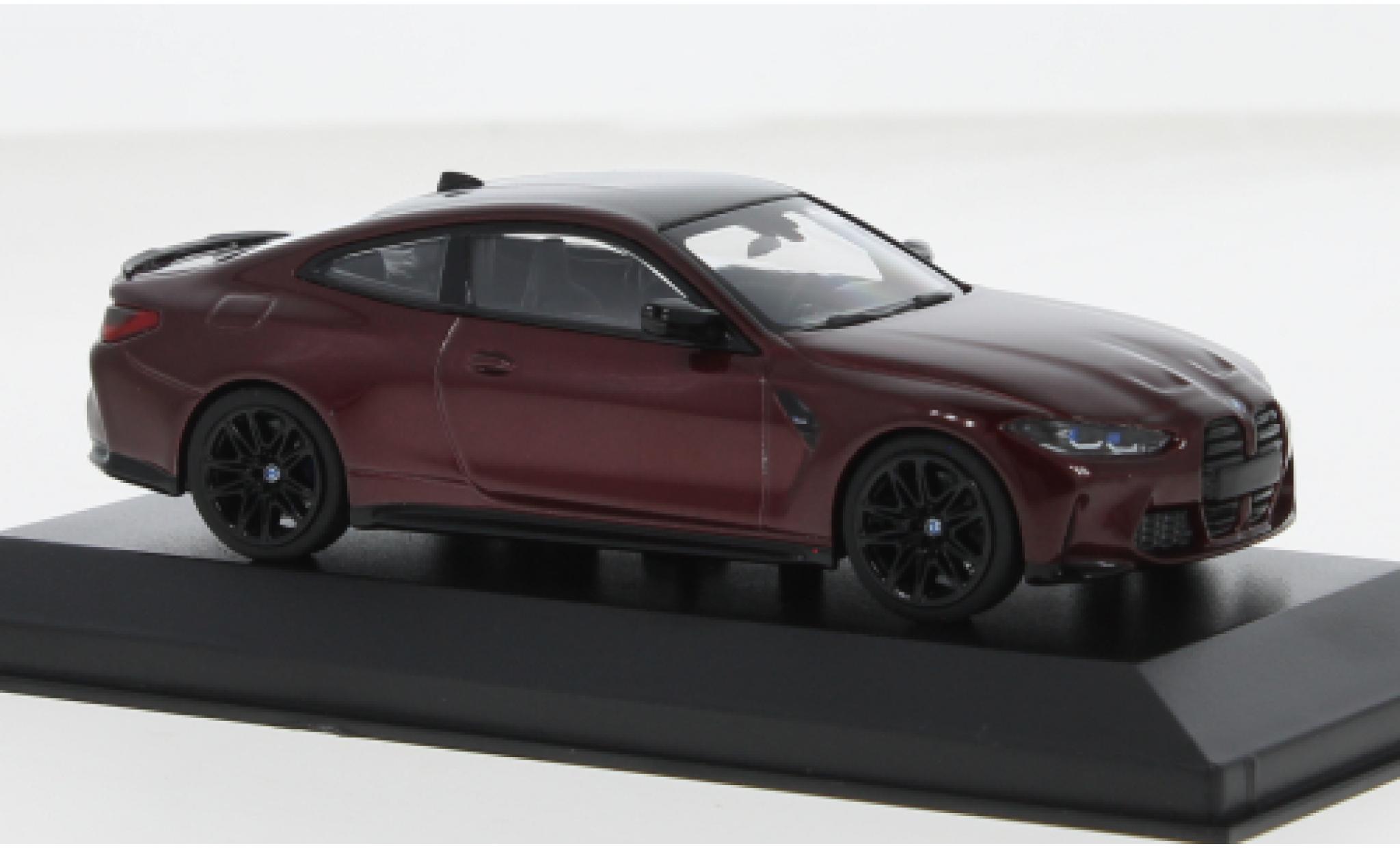Bmw M4 1/43 Minichamps metallise rot 2020 1:43 modellino in miniatura