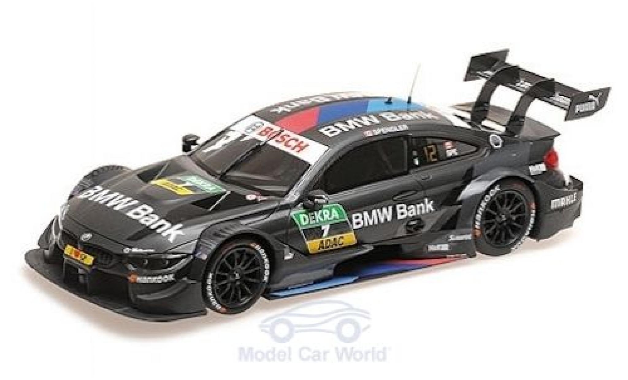 Bmw M4 1/18 Minichamps No.7 Team RBM DTM 2018 B.Spengler modellino in miniatura