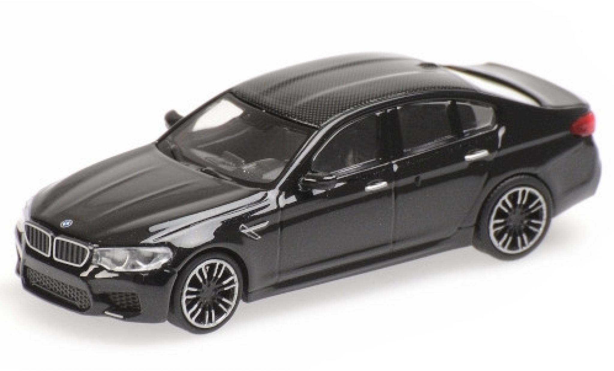 Bmw M5 1/87 Minichamps (F90) metallico nero/carbon 2018 modellino in miniatura