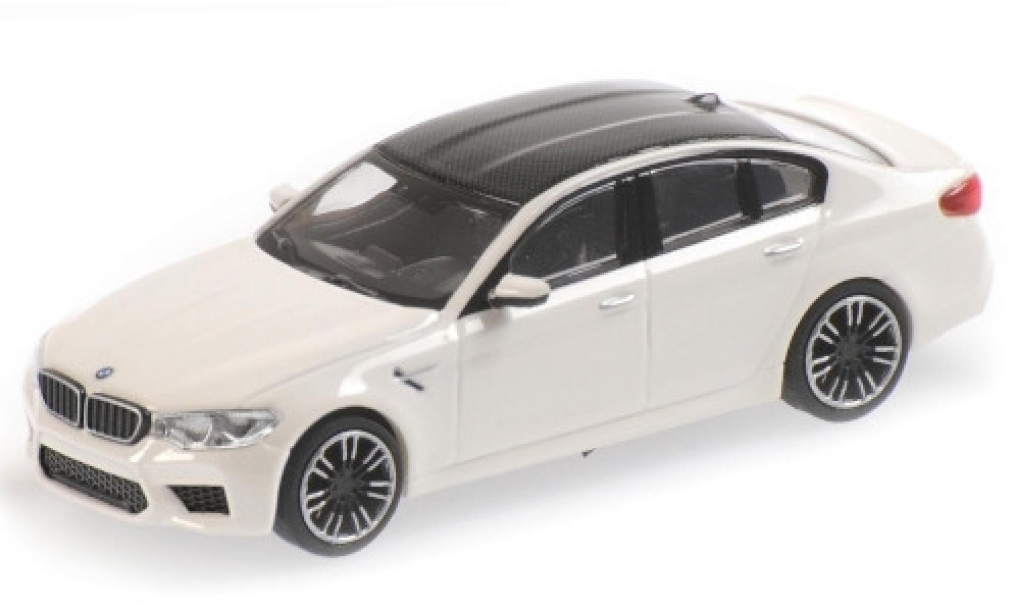 Bmw M5 1/87 Minichamps (F90) bianco/carbon 2018 modellino in miniatura