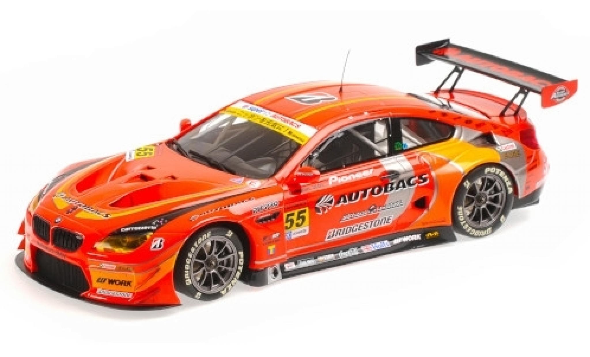 Bmw M6 1/18 Minichamps GT3 (F13) No.55 Autobacs Racing Team Aguri Autobacs Super GT 2016 S.Takagi/T.Kobayashi modellino in miniatura