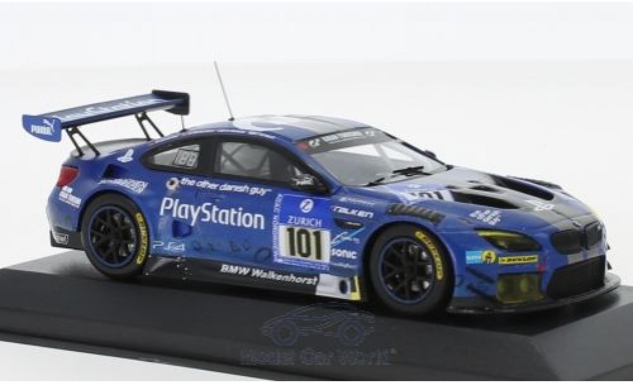 Bmw M6 1/43 Minichamps GT3 No.101 Walkenhorst Motorsport 24h Nürburgring 2016 M.Henkola/K.Yamauchi/M.Sandritter/G.Richardson modellino in miniatura