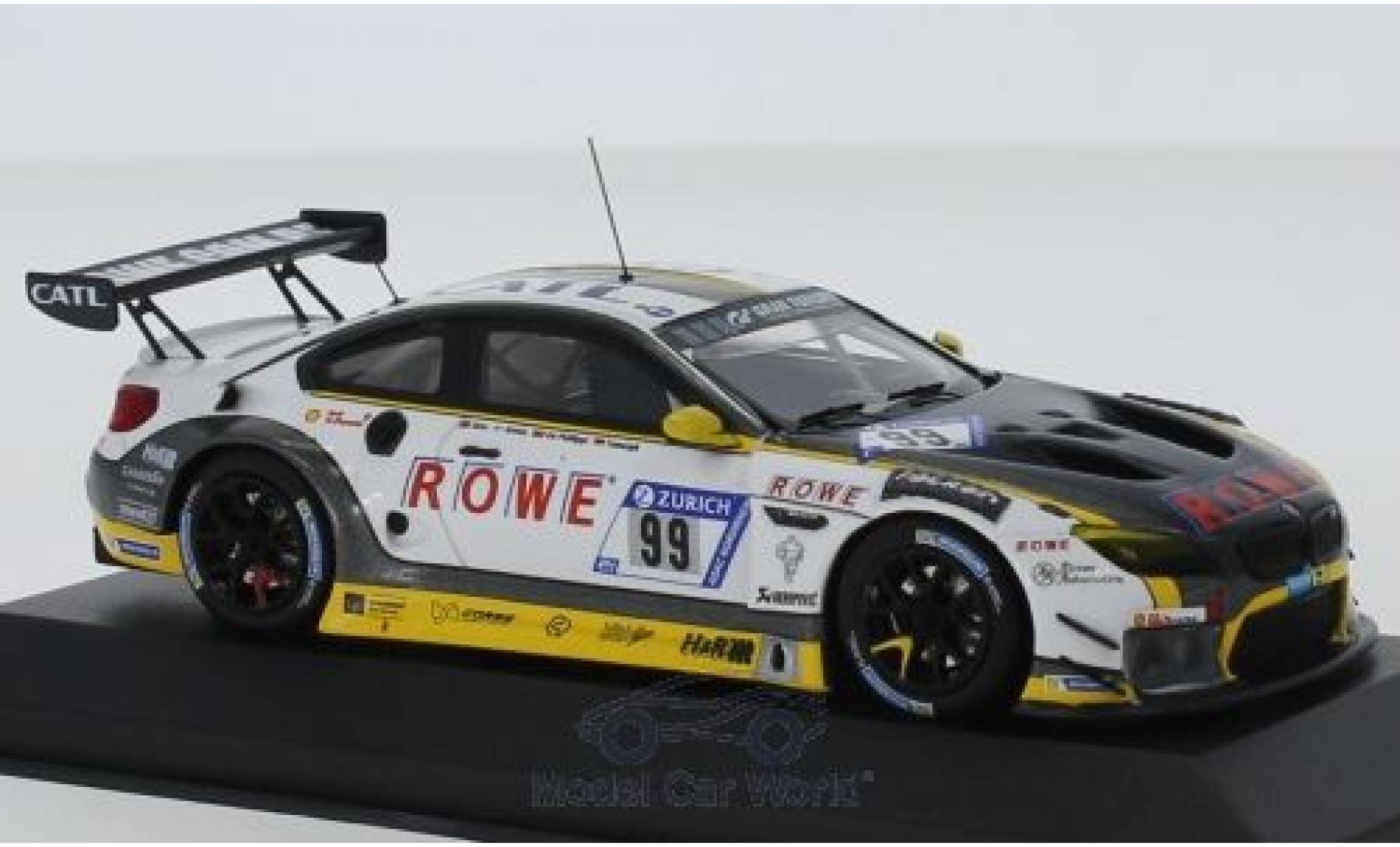 Bmw M6 1/43 Minichamps GT3 No.18 ROWE Racing 24h Nürburgring 2018 A.Sims/Krohn/C.de Phillippi/M.Tomczyk modellino in miniatura