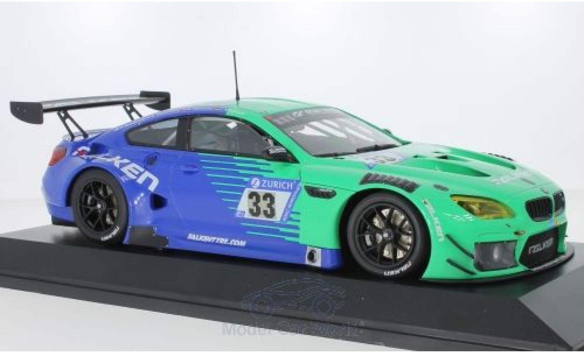 Bmw M6 1/18 Minichamps GT3 No.33 Falken Motorsports Falken 24h Nürburgring 2018 P.Dumbreck/S.Dusseldorp/A.Imperatori/J.Klingmann modellino in miniatura