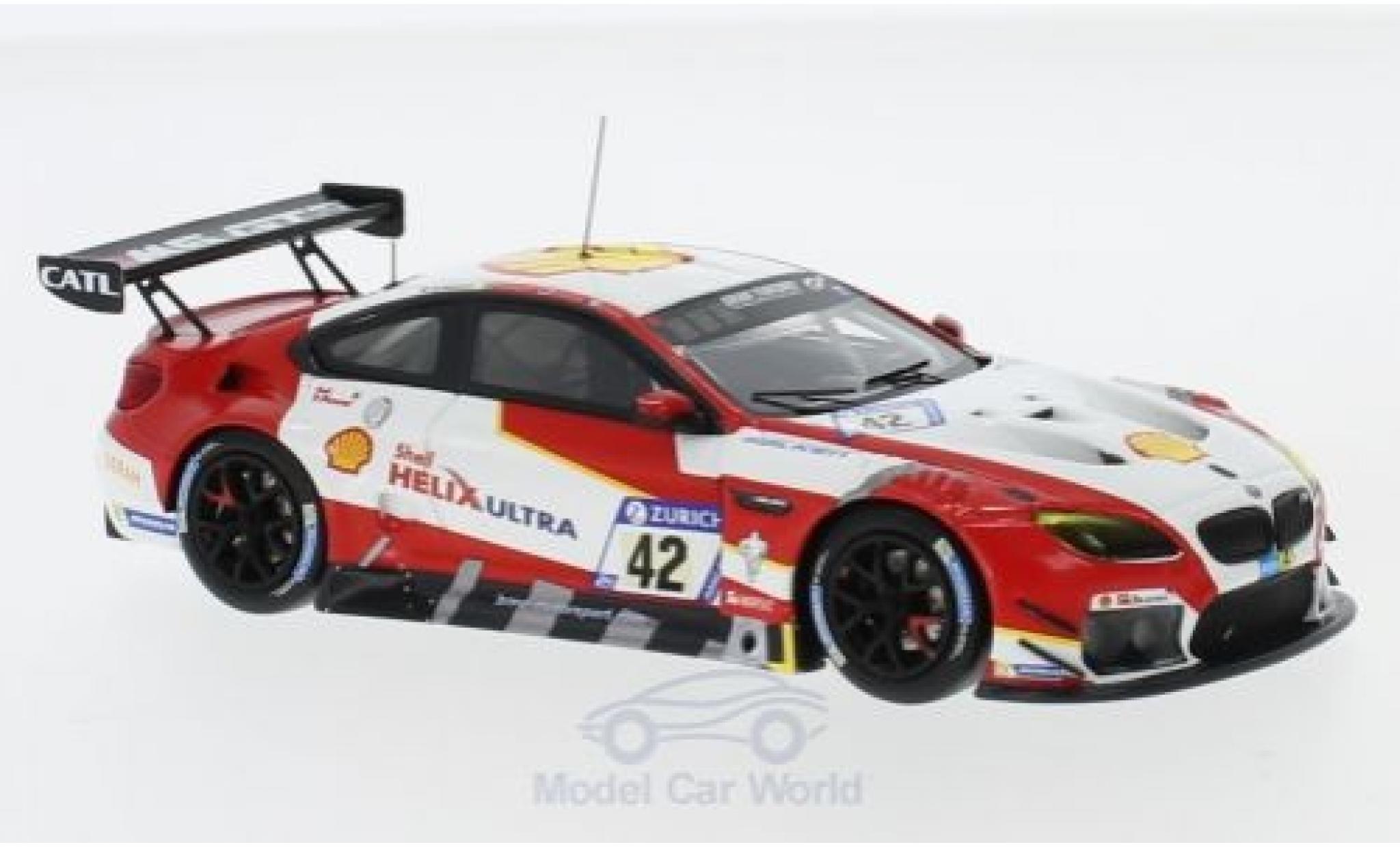 Bmw M6 1/43 Minichamps GT3 No.42 Team Schnitzer S 24h Nürburgring 2017 M.Wittmann/T.Blomqvist/M.Tomczyk/A.Farfus modellino in miniatura