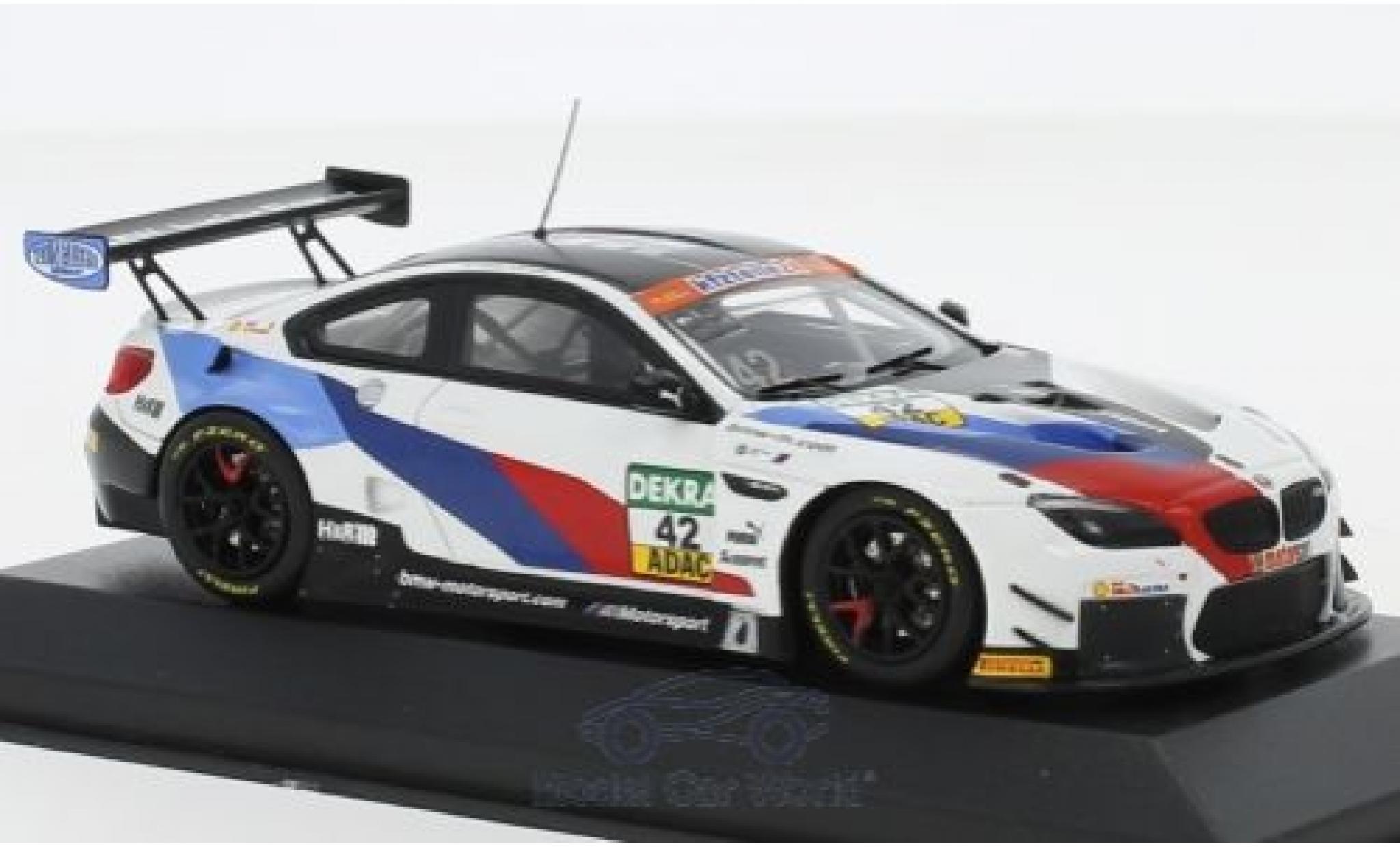 Bmw M6 1/43 Minichamps GT3 No.42 Schnitzer Motorsport ADAC GT Masters 2018 M.Jensen/T.Scheider modellino in miniatura