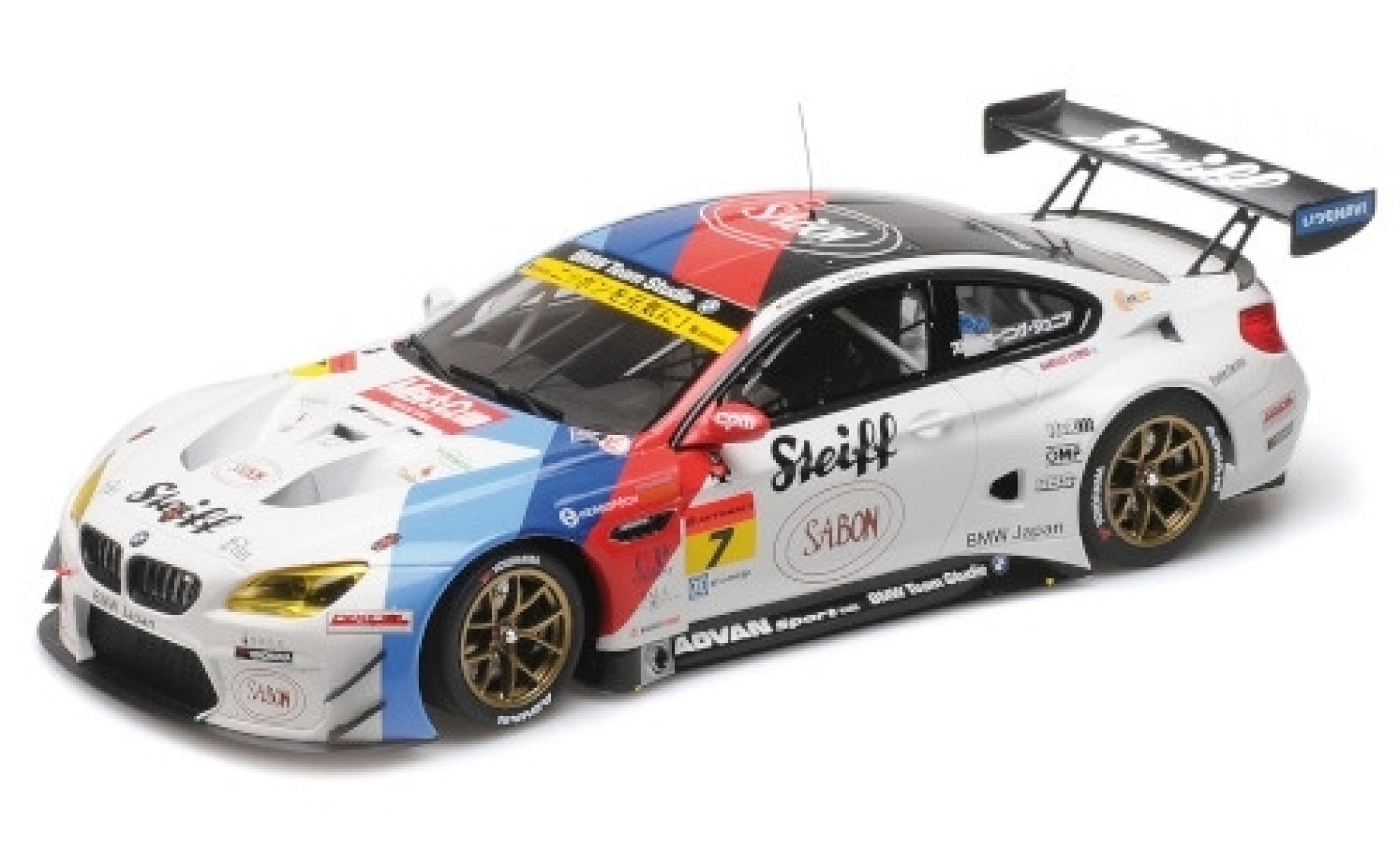 Bmw M6 1/18 Minichamps GT3 No.7 Team Studie AG Steiff Super GT Japan 2016 J.Müller/S.Ara modellino in miniatura