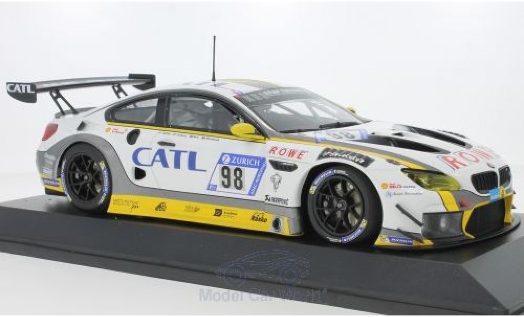 Bmw M6 1/18 Minichamps GT3 No.98 Rowe Racing 24h Nürburgring 2017 M.Palttala/N.Catsburg/A.Sims/R.Westbrook modellino in miniatura