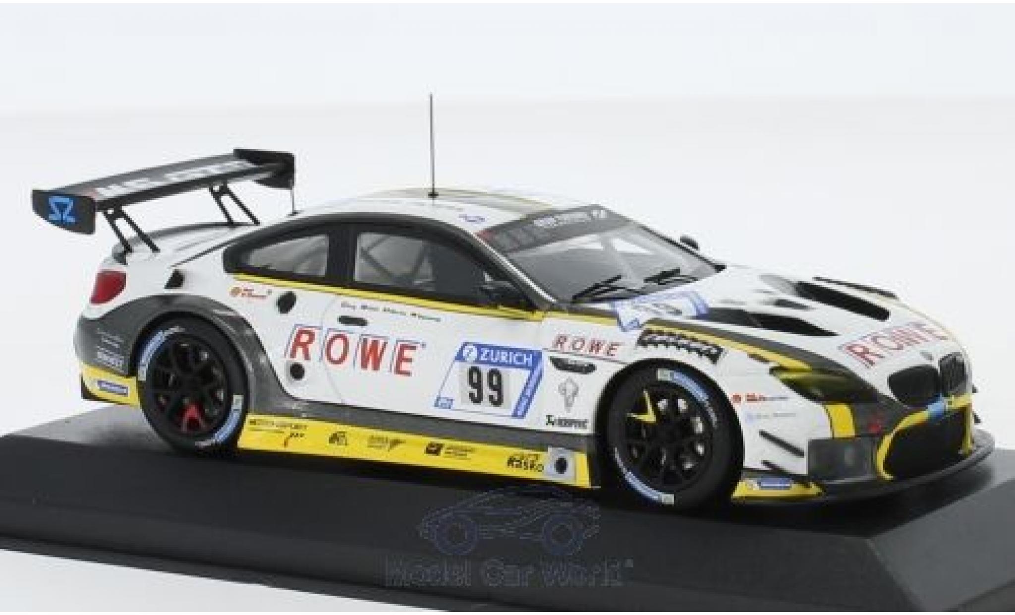 Bmw M6 1/43 Minichamps GT3 No.99 Rowe Racing 24h Nürburgring 2017 P.Eng/M.Martin/M.Basseng/A.Sims modellino in miniatura