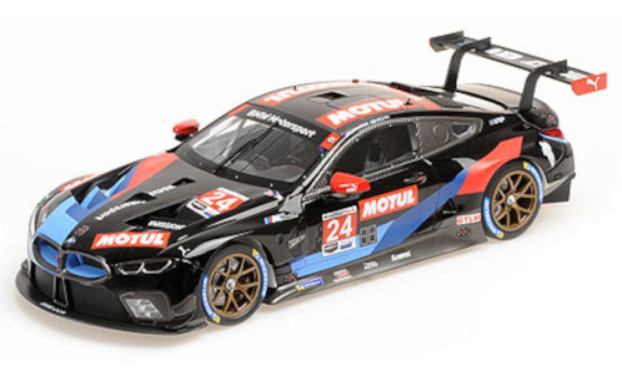 Bmw M8 1/18 Minichamps GTE No.24 RLL Racing IMSA Road Atlanta 2020 J.Edwards/J.Krohn modellino in miniatura