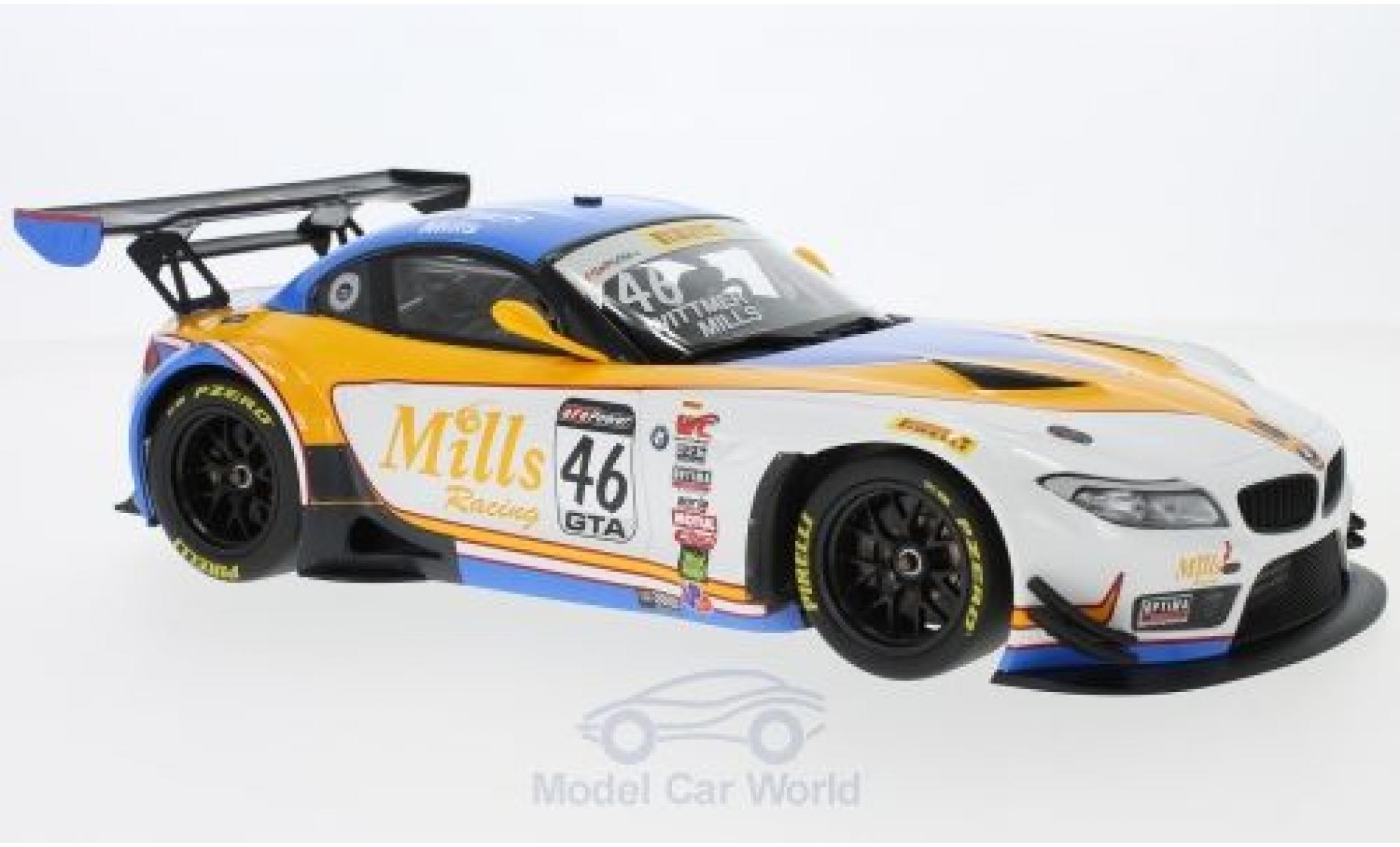 Bmw Z4 E89 1/18 Minichamps GT3 (E89) No.46 Mills Racing Pirelli World Challenge 2016 K. Wittmer/M.Mills modellino in miniatura