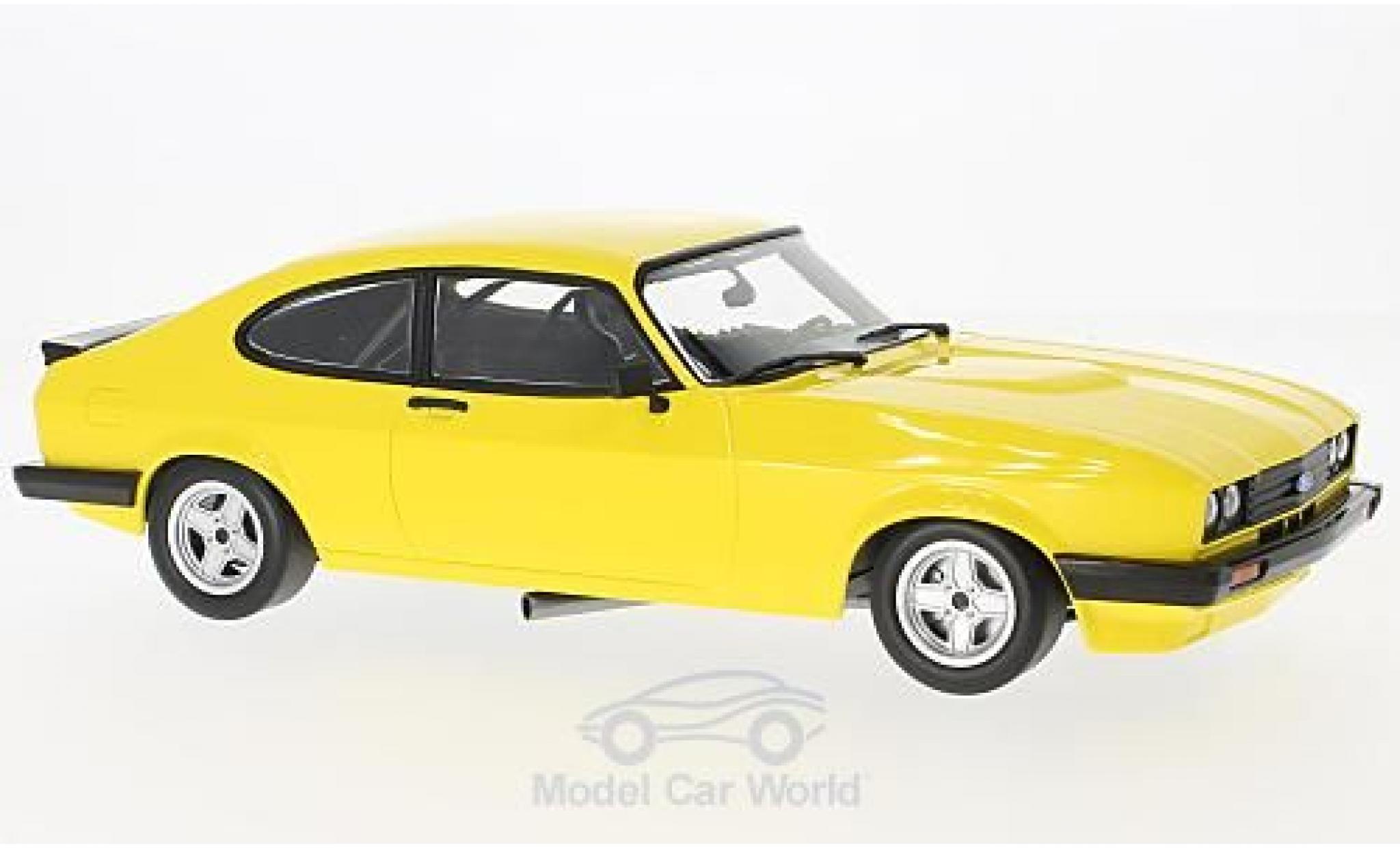 Ford Capri 1/18 Minichamps 3.0 giallo 1978 modellino in miniatura