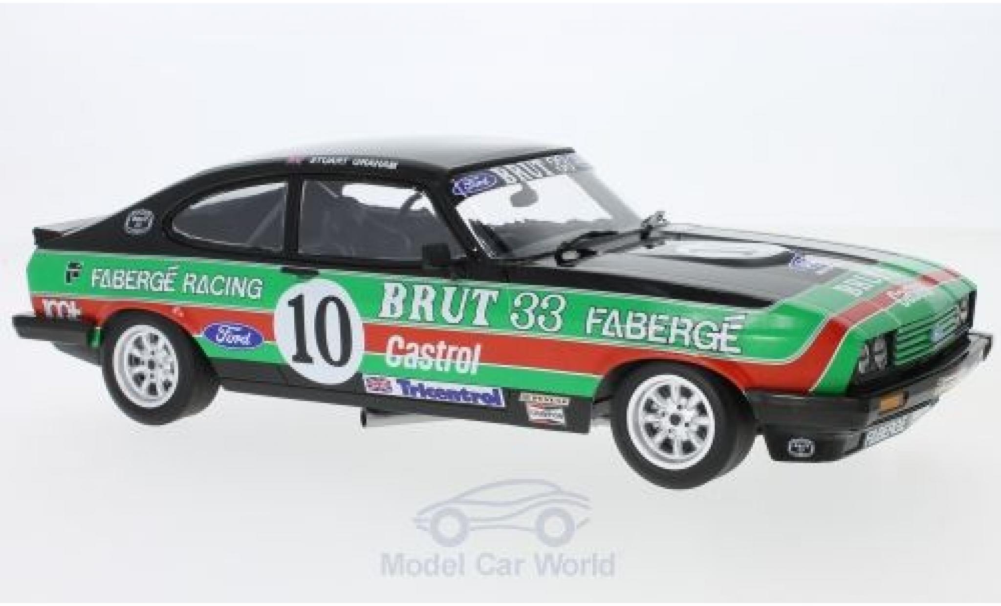 Ford Capri 1/18 Minichamps 3.0 No.10 Faberge Racing Lee Jeans BSCC Oulton Park 1979 S.Graham modellino in miniatura