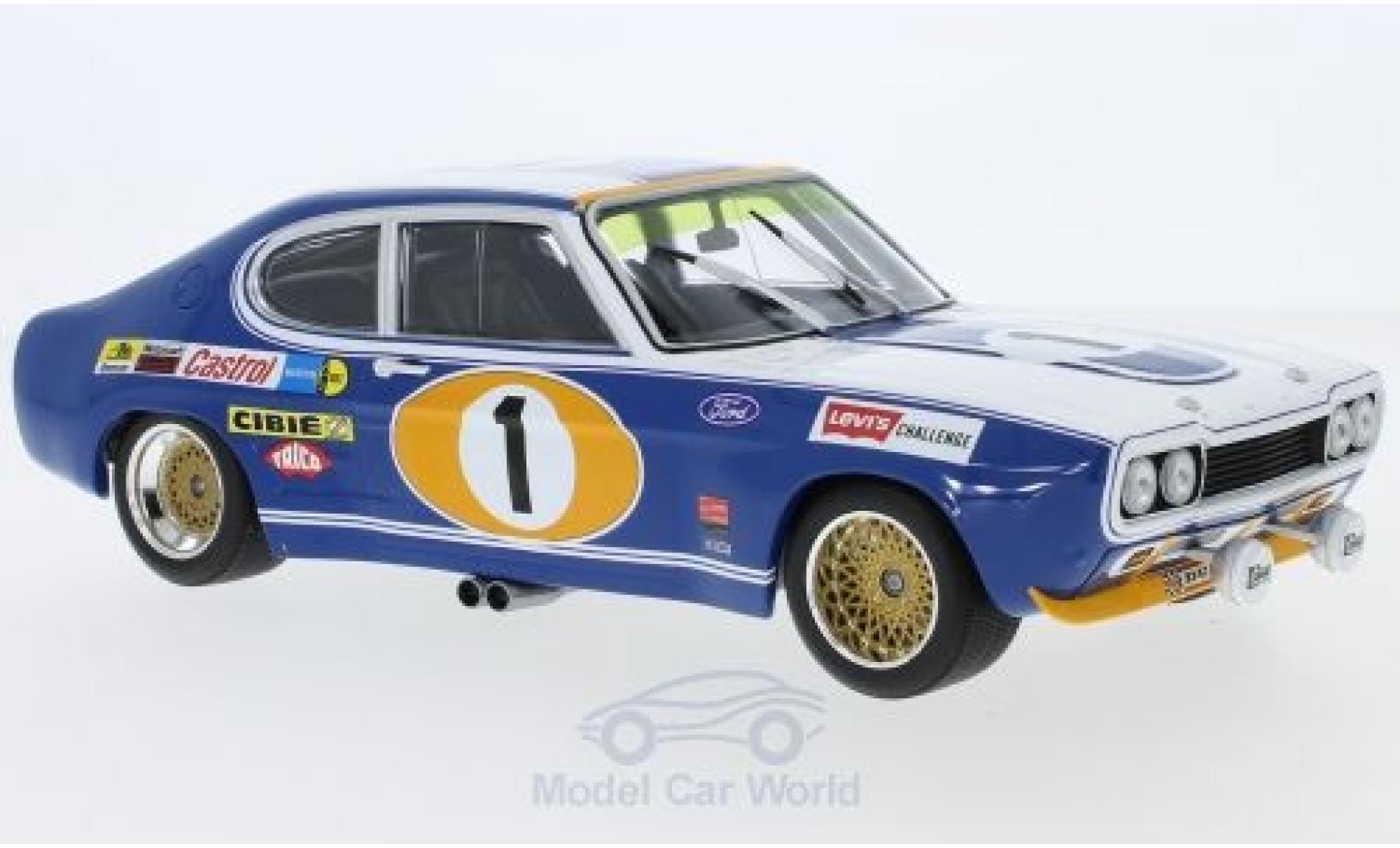 Ford Capri 2600 1/18 Minichamps MK I RS 2600 No.1 Köln 24h Spa 1972 D.Glemser/A.Soler-Roig modellino in miniatura