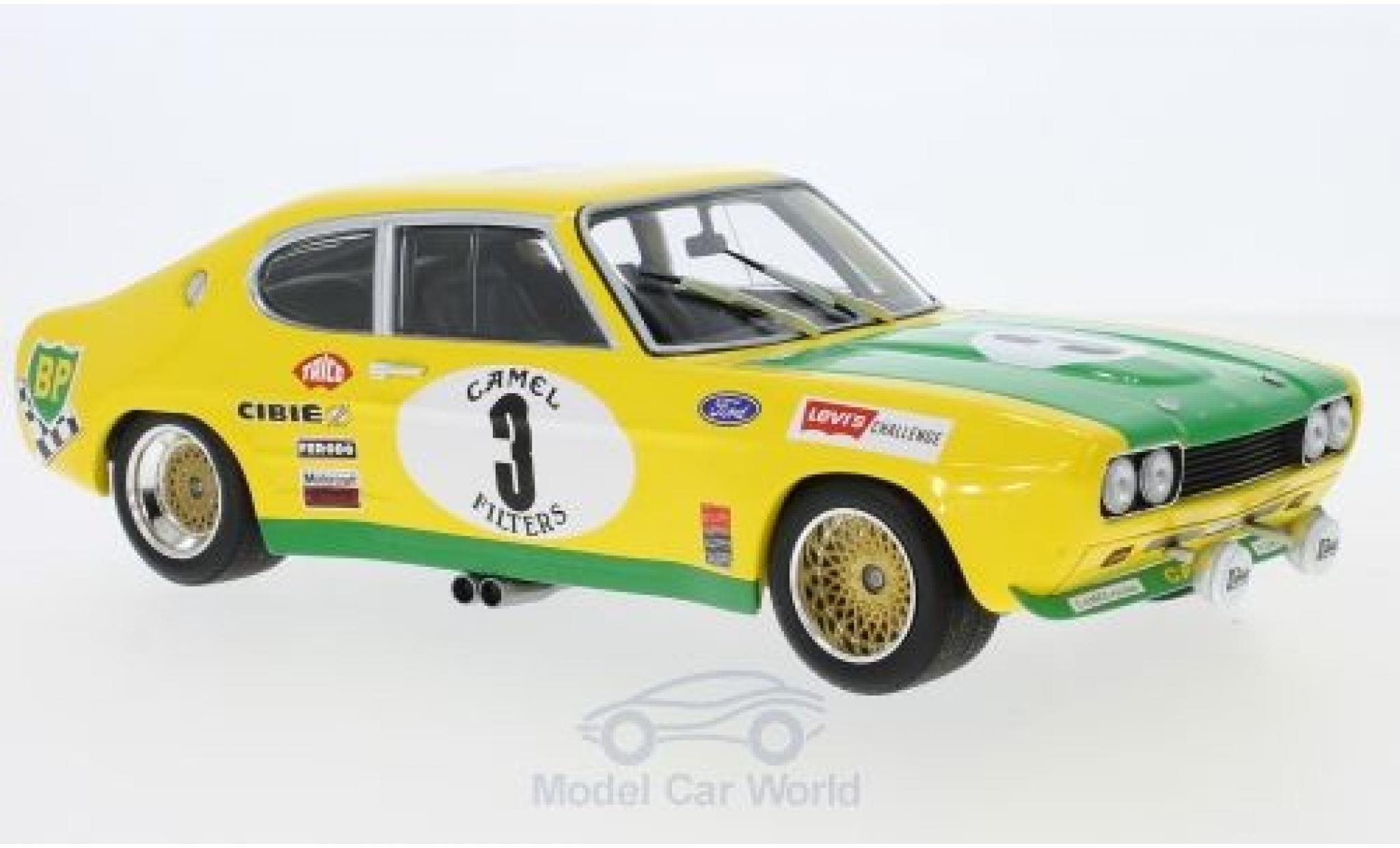 Ford Capri 2600 1/18 Minichamps MK I RS 2600 No.3 BP Racing Team BP 24h Spa 1972 G.Birrell/C.Bourgoignie modellino in miniatura