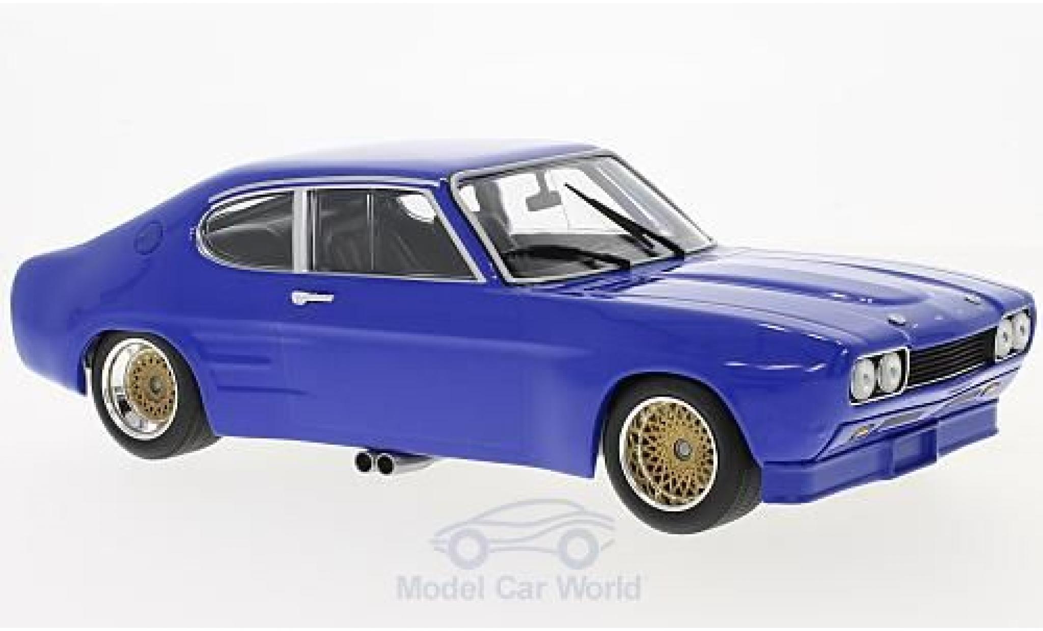 Ford Capri 2600 1/18 Minichamps RS 2600 blu 1970 modellino in miniatura