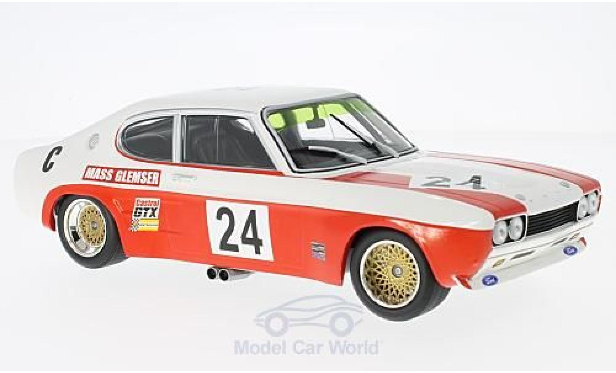 Ford Capri 2600 1/18 Minichamps RS 2600 No.24 Köln Lucky Strike 9h Kyalami 1971 mit Decals D.Glemser/J.Mass modellino in miniatura