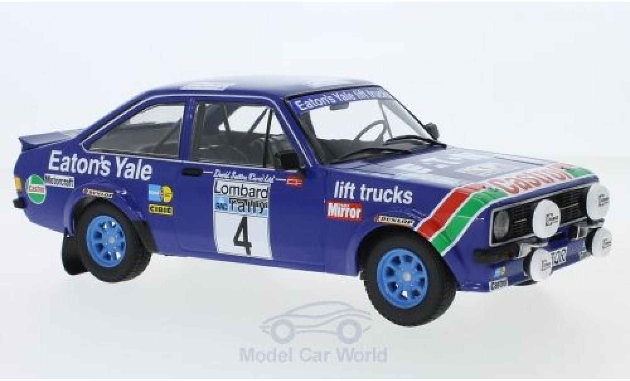 Ford Escort 1/18 Minichamps MK II RS 1800 No.4 Eaton Yale Rallye WM RAC Rallye 1978 H.Mikkola/A.Hertz modellino in miniatura