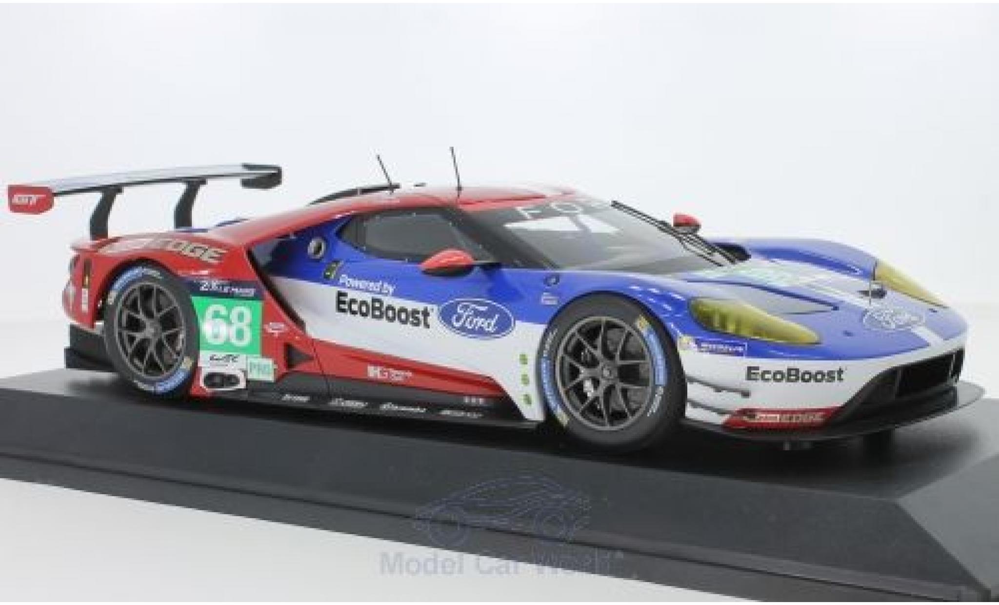 Ford GT 1/18 Minichamps No.68 Chip Ganassi Racing USA 24h Le Mans 2016 J.Hand/D.Müller/S.Bourdais modellino in miniatura