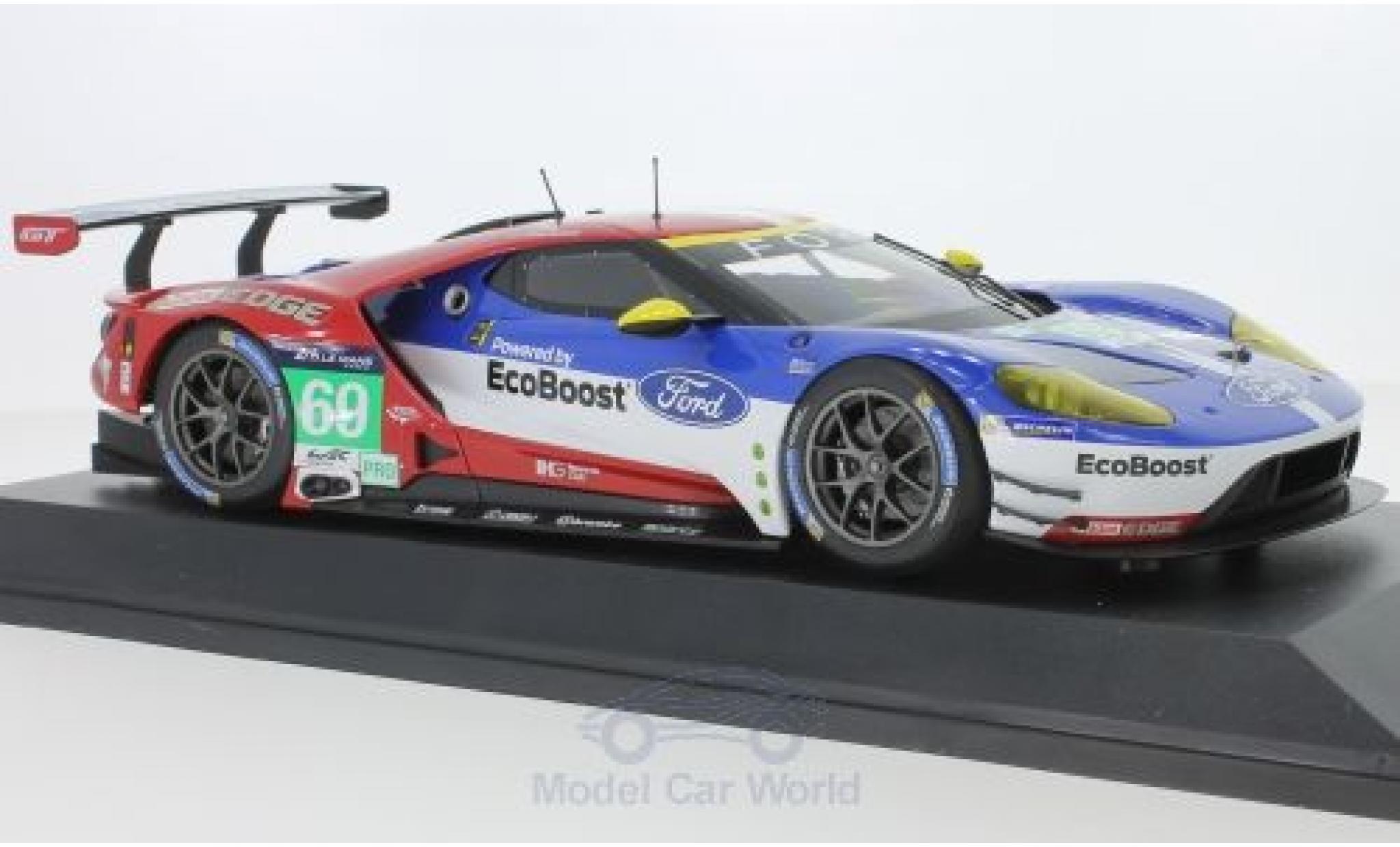 Ford GT 1/18 Minichamps No.69 Chip Ganassi Racing USA 24h Le Mans 2016 R.Briscoe/R.Westbrook/S.Dixon modellino in miniatura