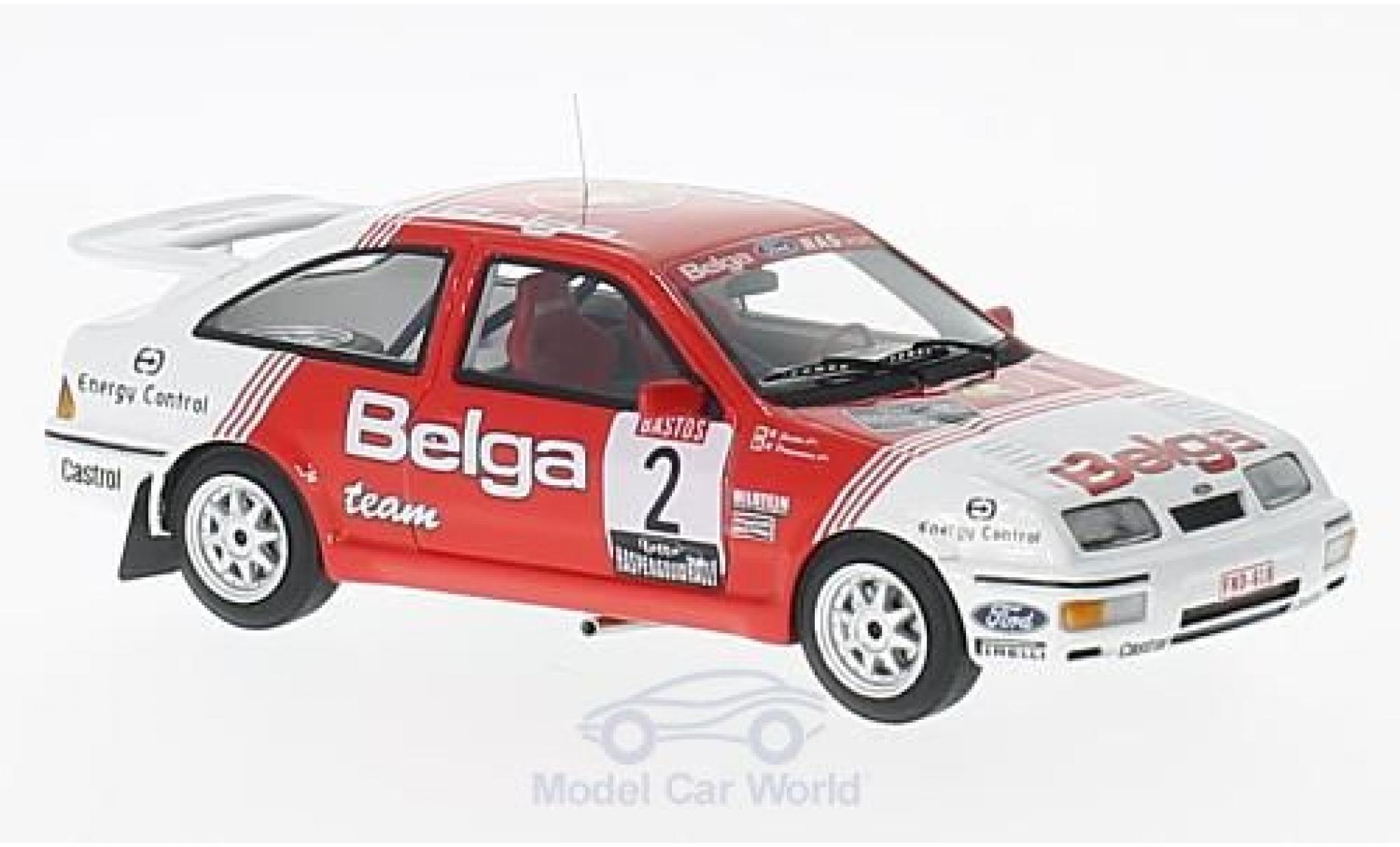 Ford Sierra Cosworth 1/43 Minichamps RS Cosworth No.2 Belga Haspengouwrally 1987 R.Droogmans/R.Joosten modellino in miniatura