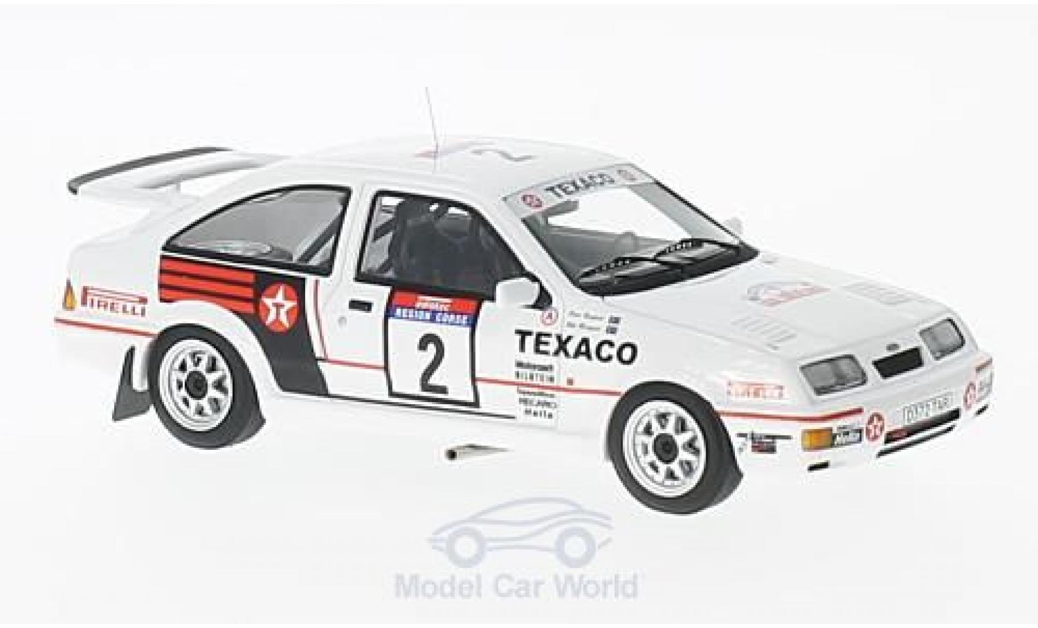 Ford Sierra Cosworth 1/43 Minichamps RS Cosworth No.2 Texaco Tour de Corse 1987 S.Blomqvist/K.Grundel modellino in miniatura