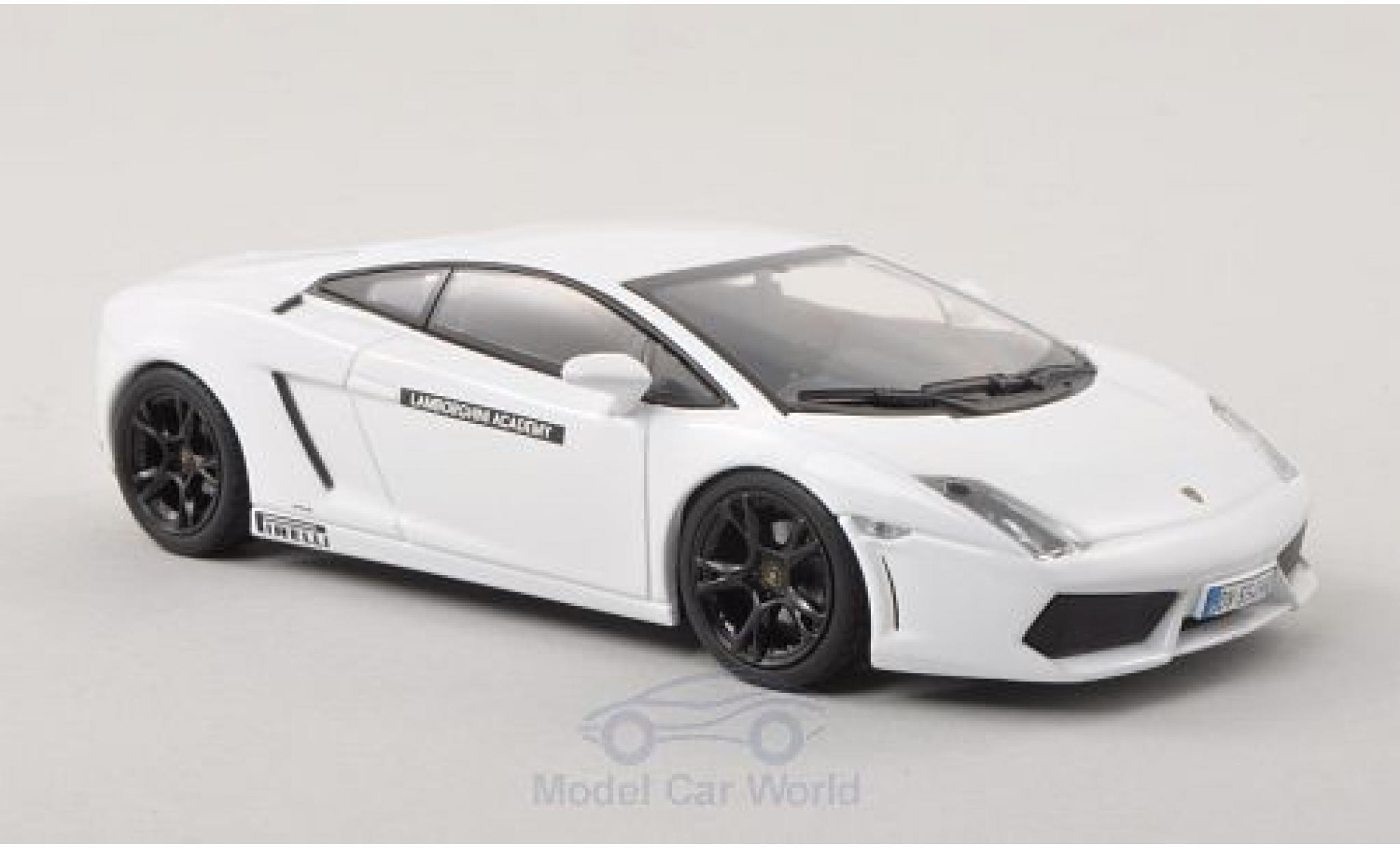 Lamborghini Gallardo LP560-4 1/43 Minichamps bianco Academy 2009 modellino in miniatura