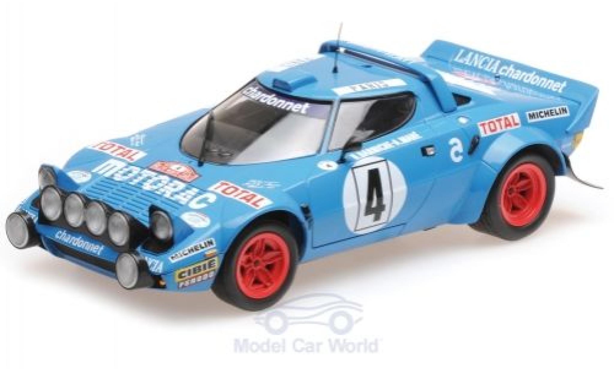 Lancia Stratos 1/18 Minichamps HF No.4 Chardonnet Motorac Rallye WM Rallye Monte Carlo 1979 B.Darniche/A.Mahe modellino in miniatura