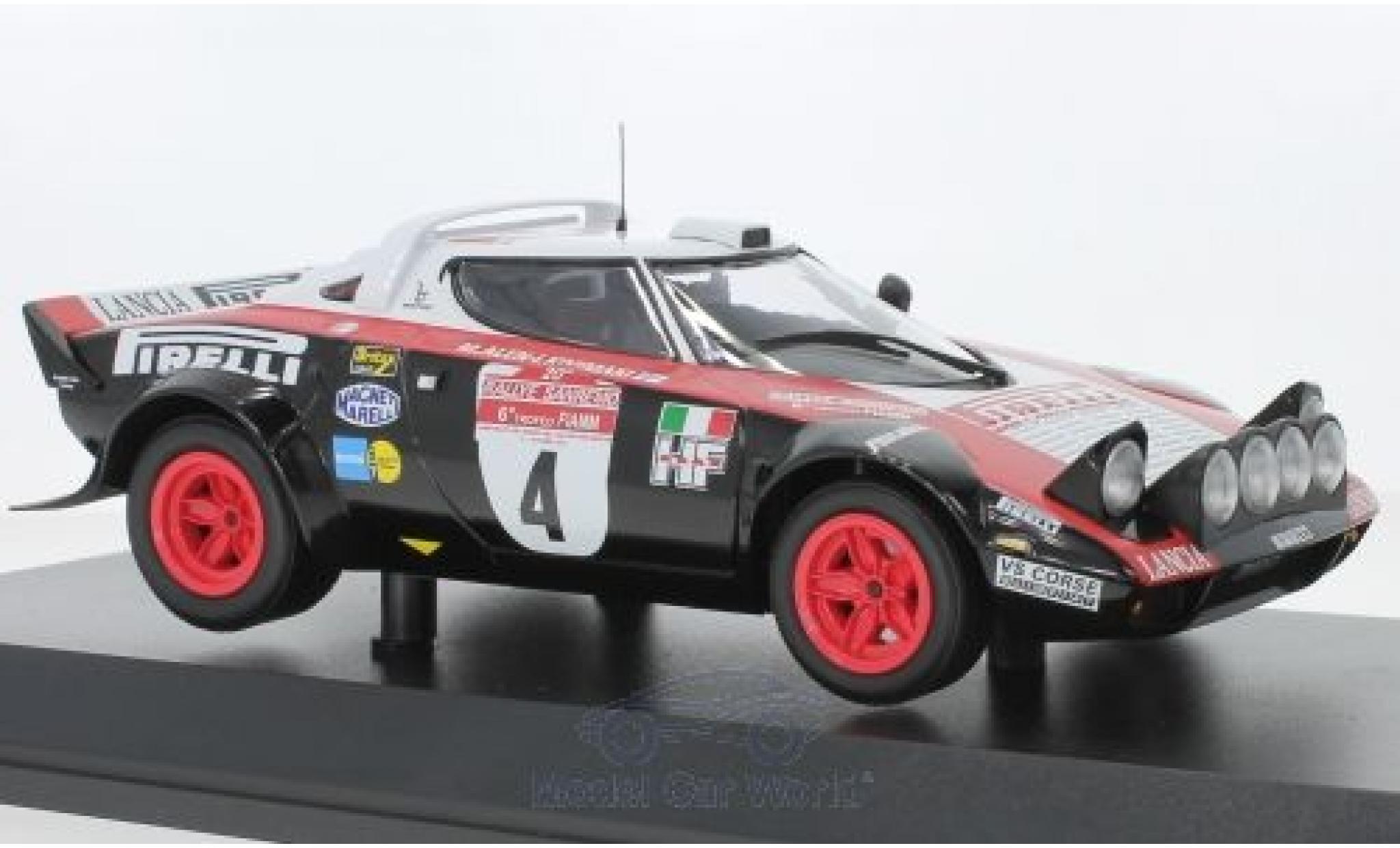 Lancia Stratos 1/18 Minichamps HF No.4 Pirelli Pirelli Rallye WM Rallye San Remo 1978 M.Alen/I.Kivimaki modellino in miniatura