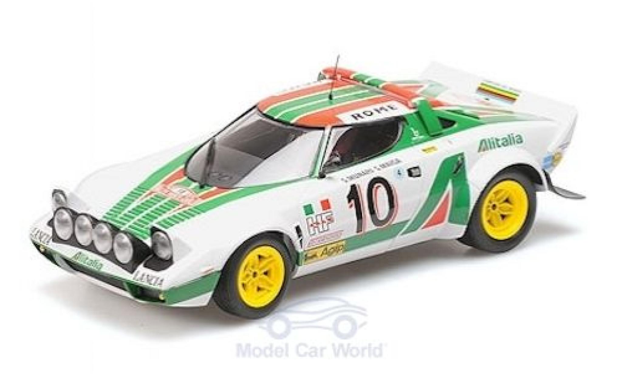 Lancia Stratos 1/18 Minichamps No.10 Alitalia Rallye Monte Carlo 1976 S.Munari/S.Maiga modellino in miniatura